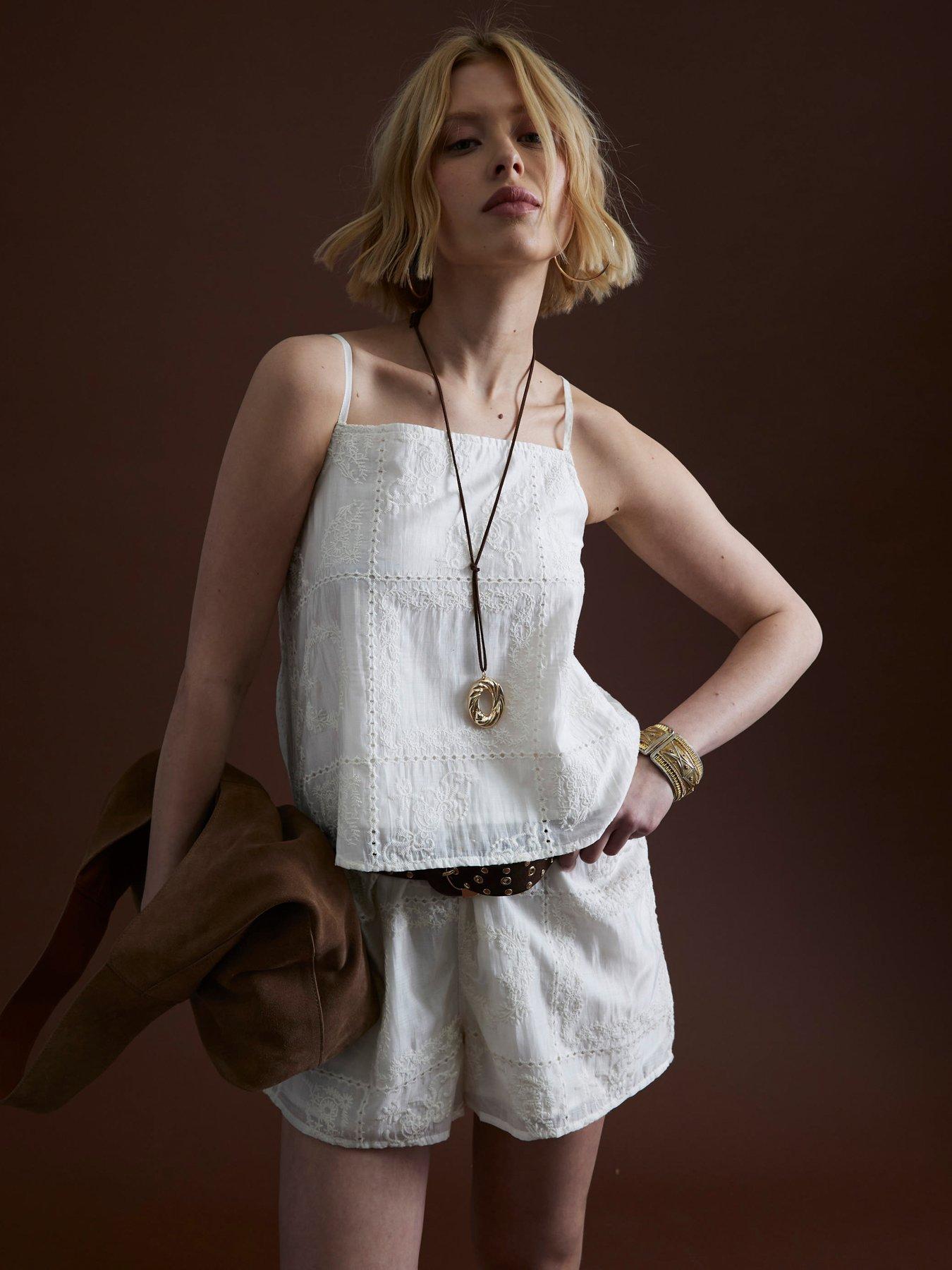  image of river-island-hankerchief-cami-cream