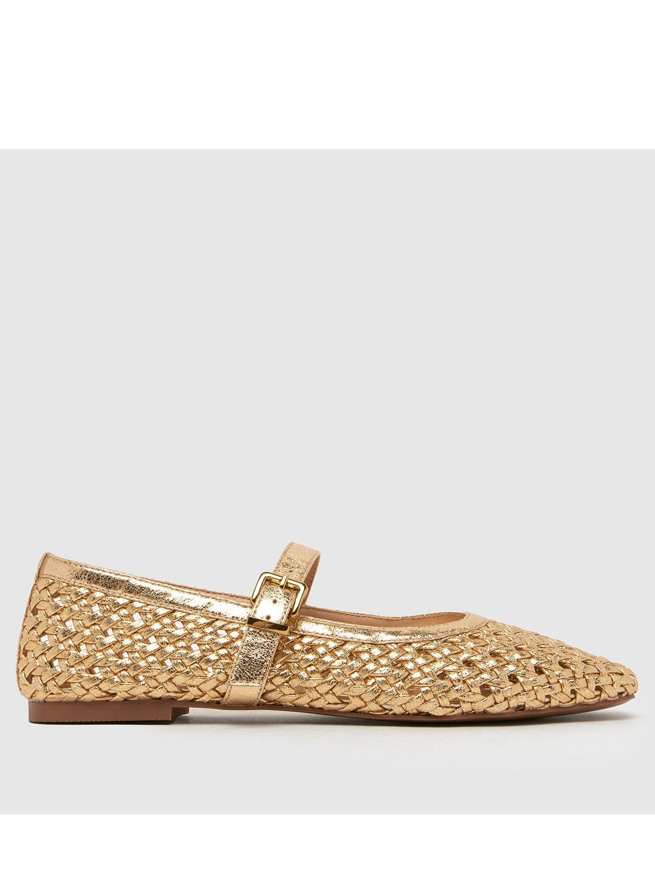 schuh-lexie-woven-ballerina-gold