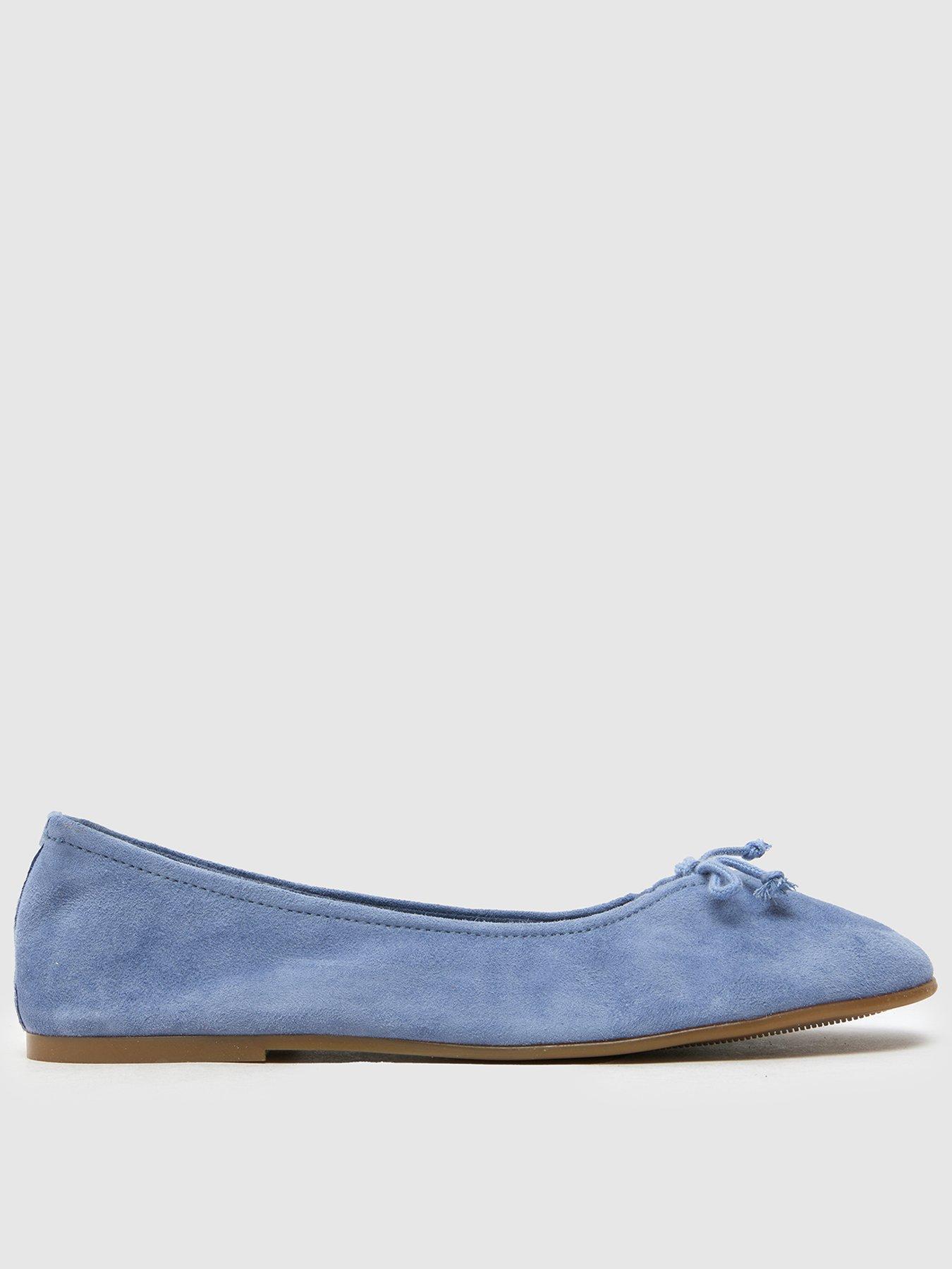  image of schuh-lambert-suede-ballerina-blue