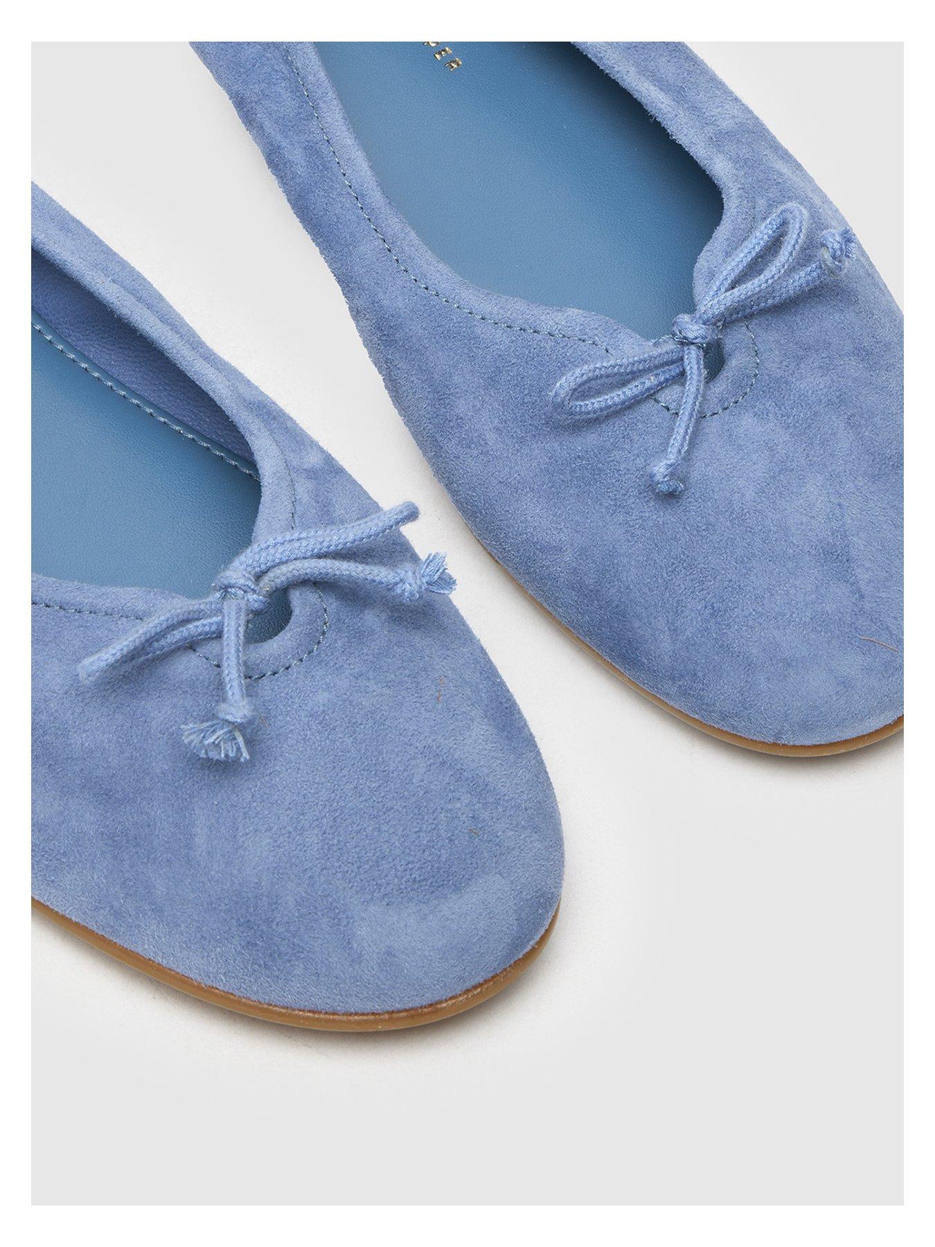  image of schuh-lambert-suede-ballerina-blue