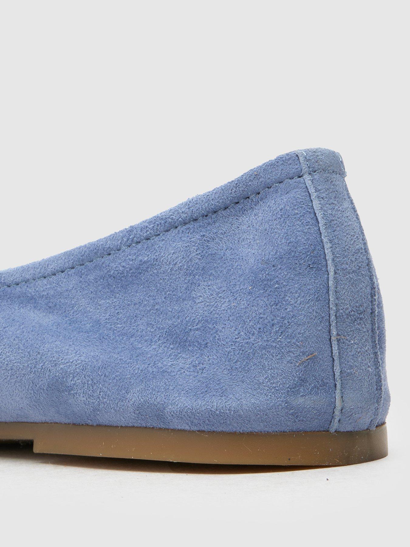  image of schuh-lambert-suede-ballerina-blue