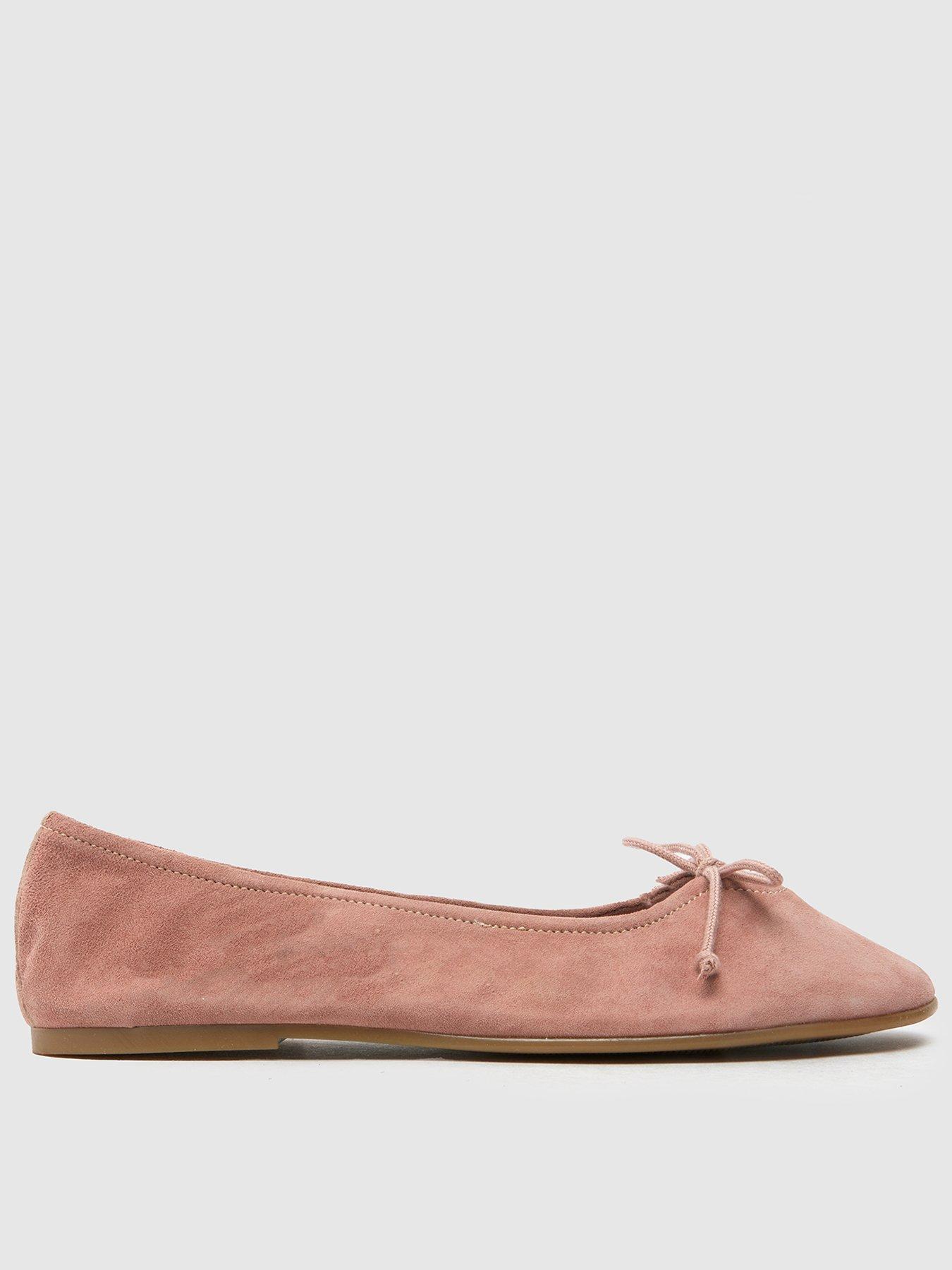 image of schuh-lambert-suede-ballerina-pink