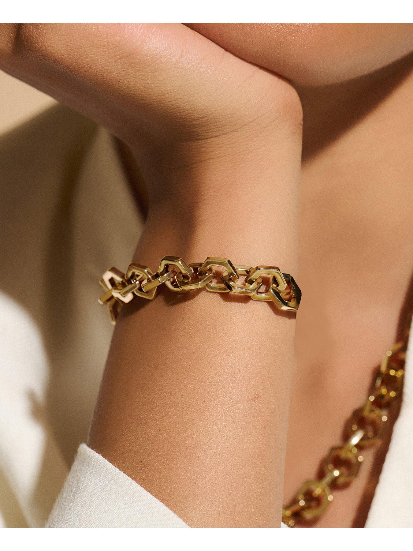  image of olivia-burton-honeycomb-ladies-bracelet-gold