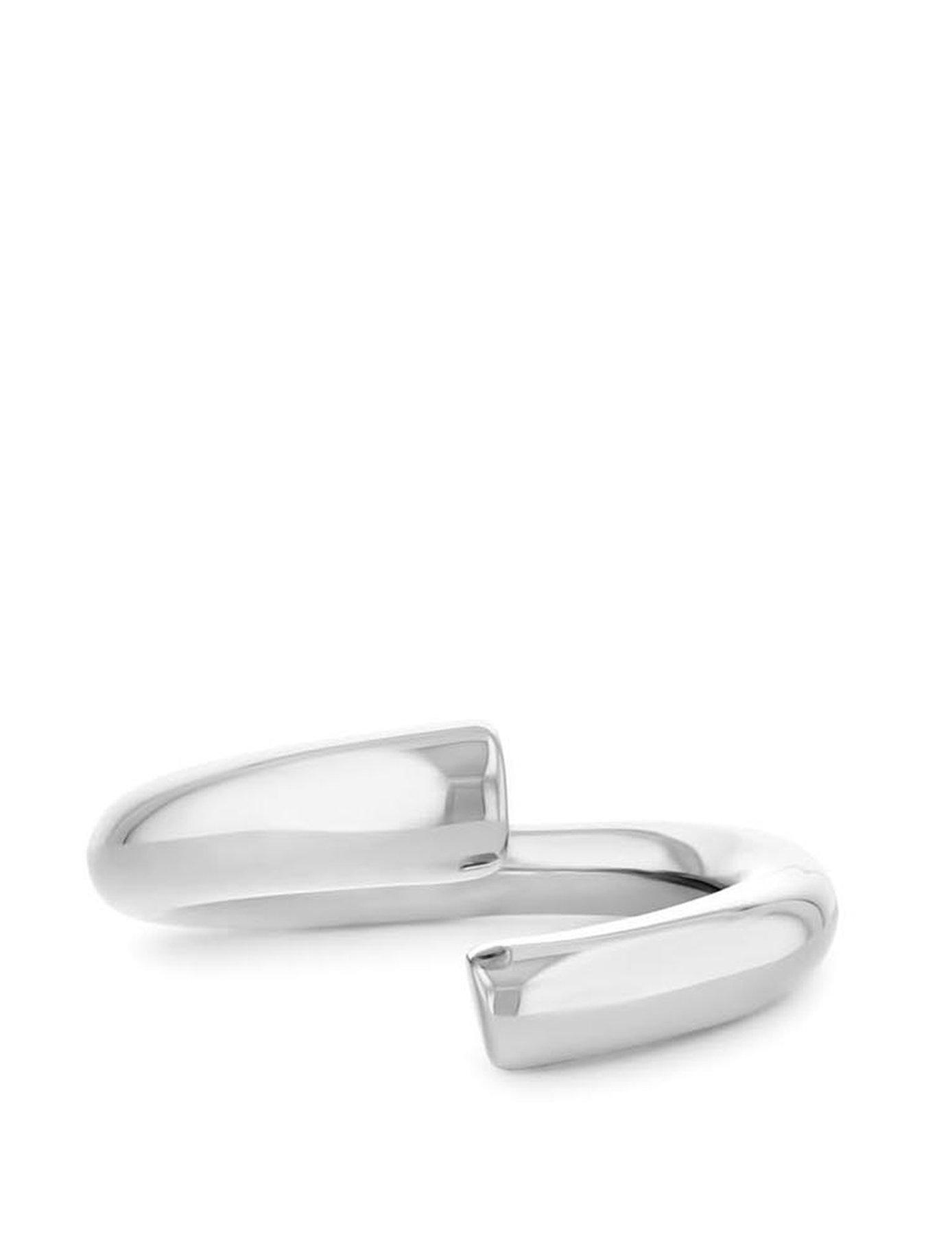  image of calvin-klein-ck-spiral-ladies-ring-silver