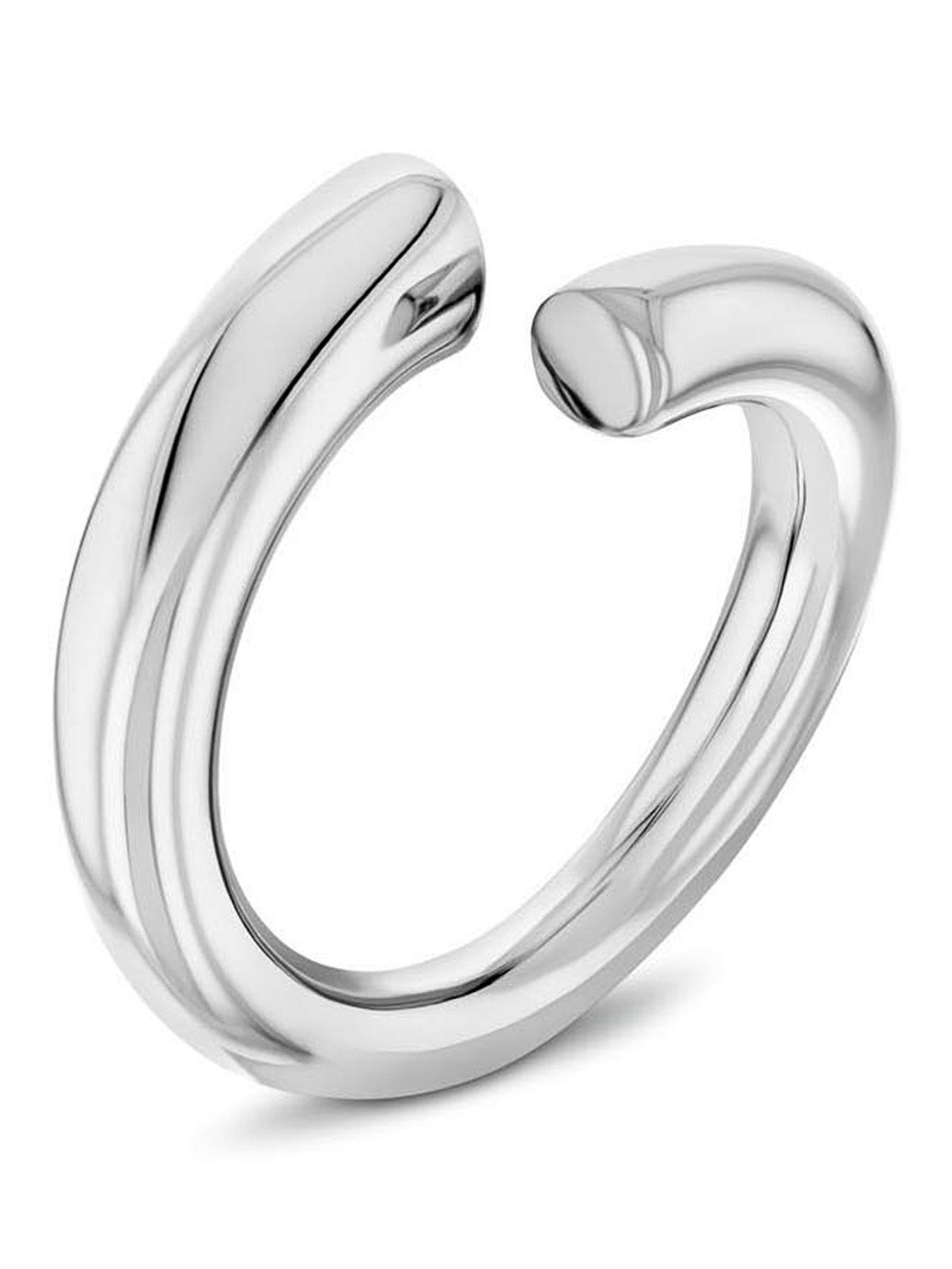 Calvin Klein CK Spiral Ladies Ring SILVER