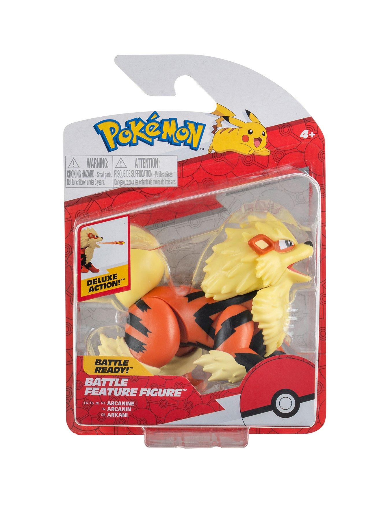 Image 1 of 8 of Pokemon Pok&egrave;mon Arcanine Battle Feature Figure - 4.5-Inch Arcanine Battle Ready Figure with fire missile Attack