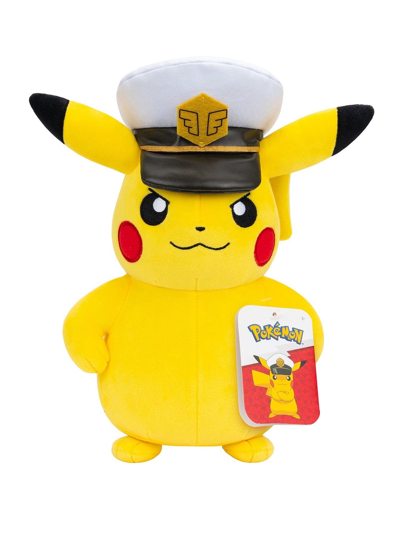 Pokemon Pokémon Captain Pikachu Plush - 8-Inch Soft Plush with Captain's Hat and Authentic Details
