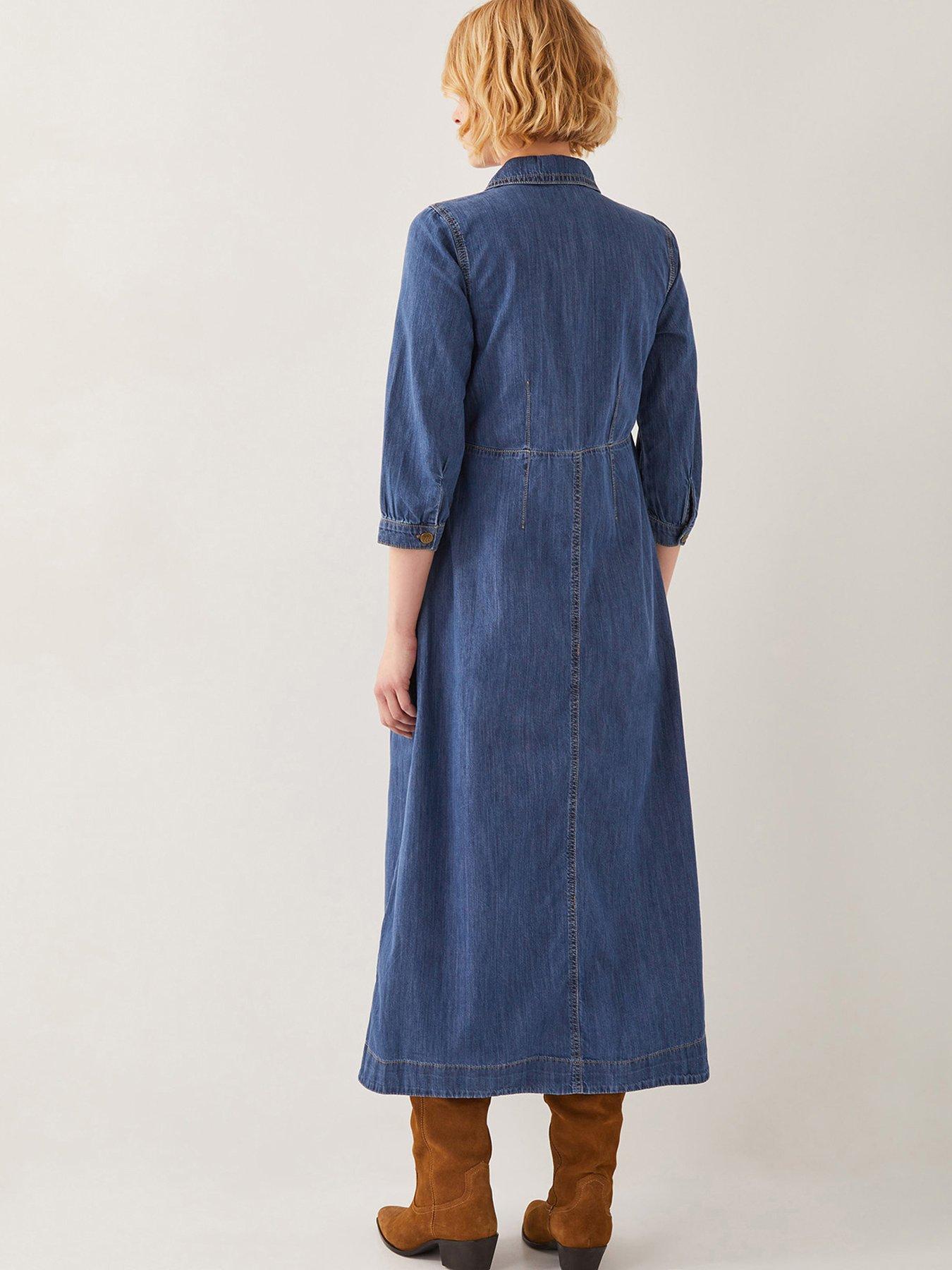  image of monsoon-bonnie-zip-dress-blue