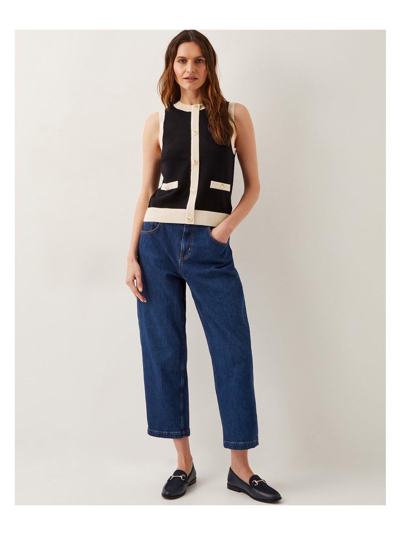  image of monsoon-sala-sleeveless-knit-jumper-black