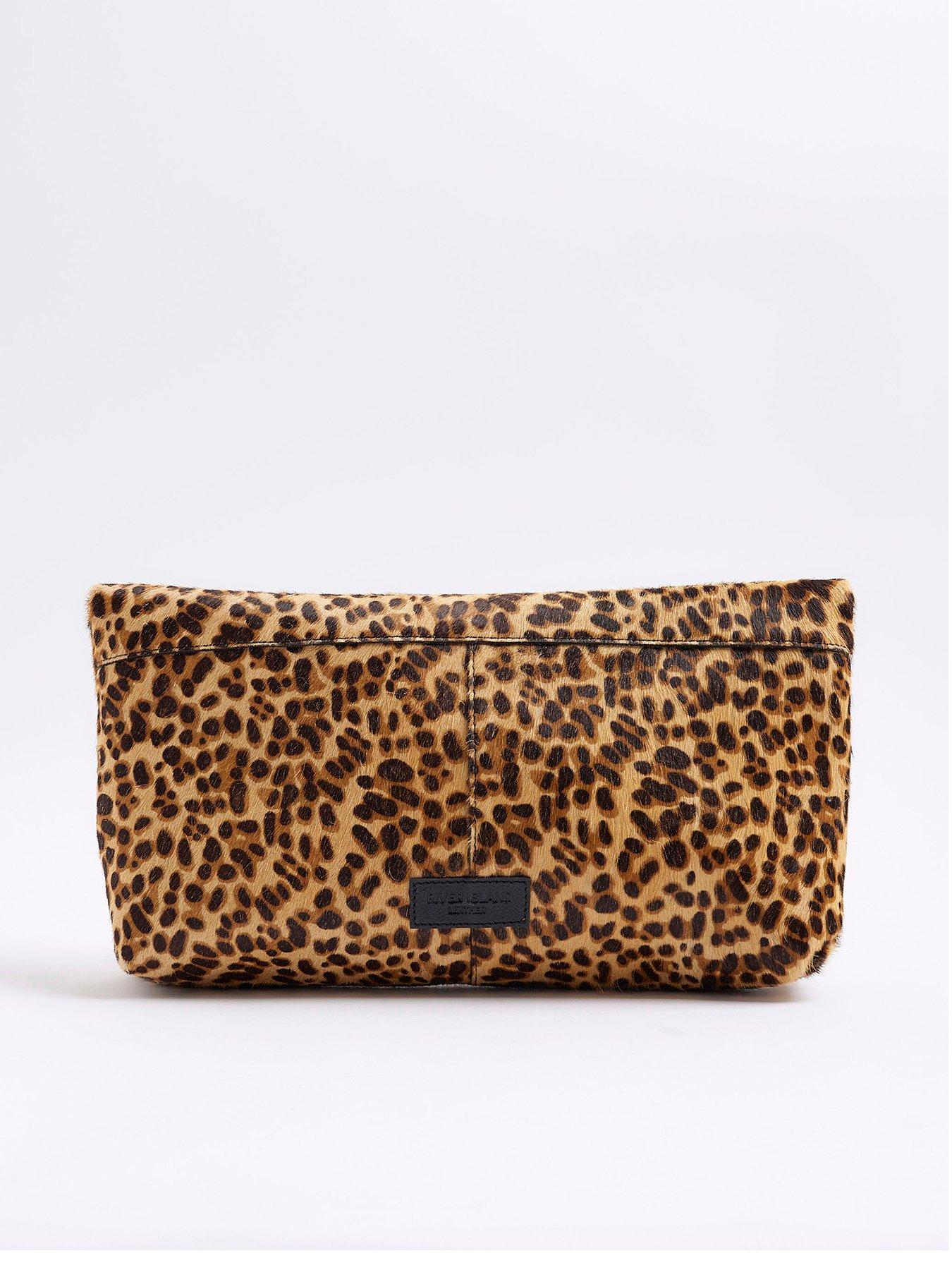 undefined Pony Roll Top Clutch - Brown