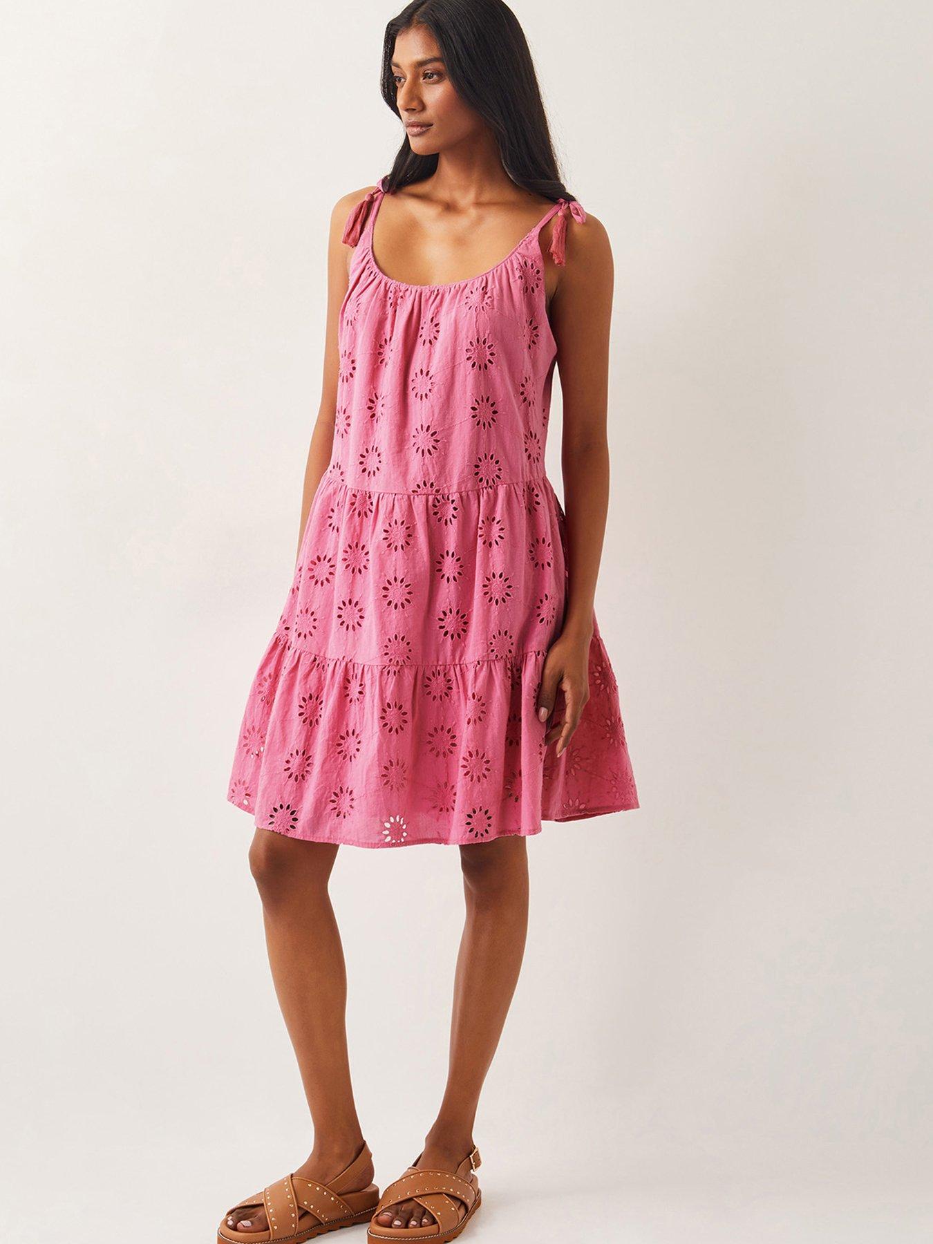 undefined Maud Broderie Dress - Pink