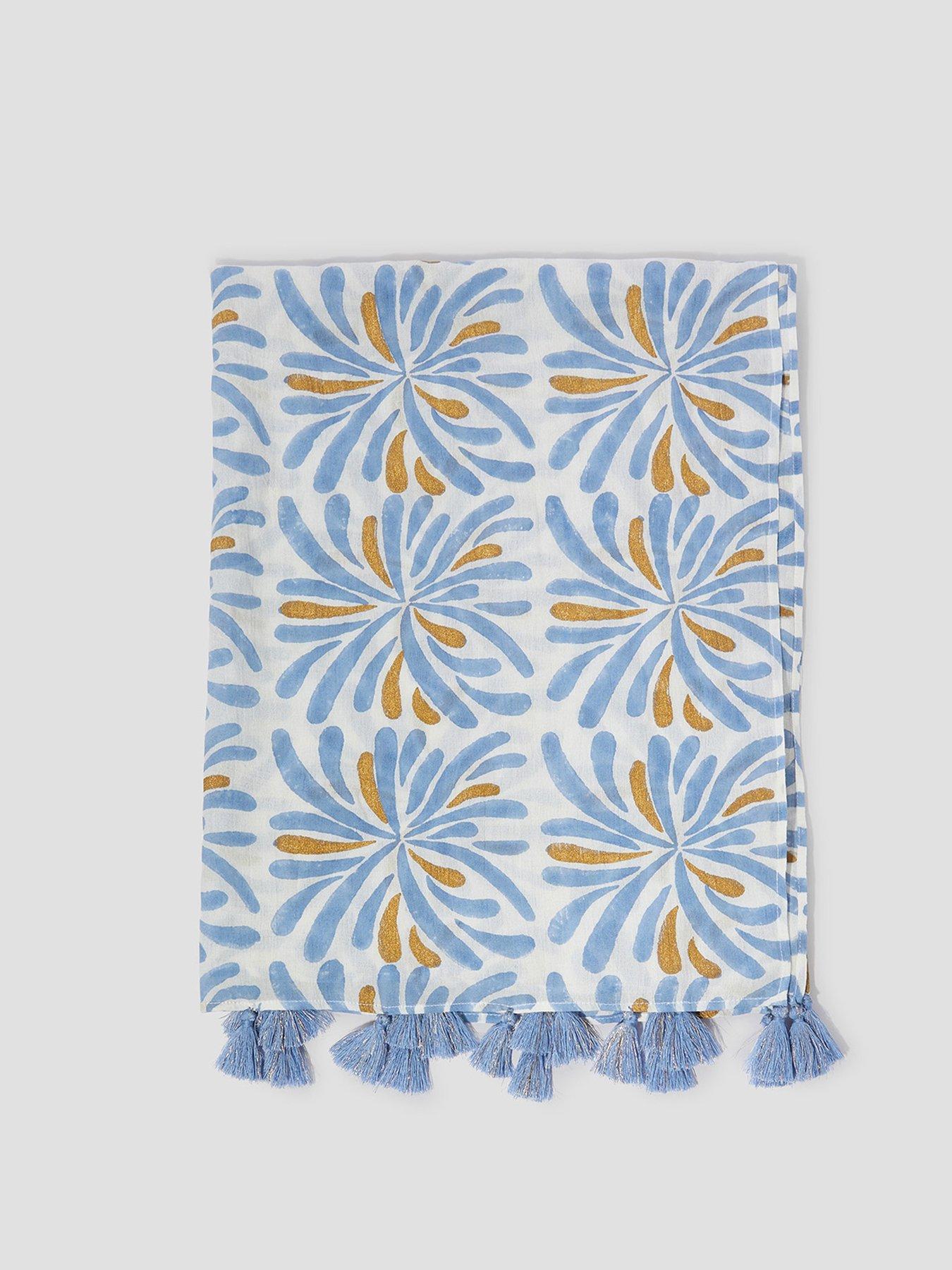 undefined Cece Woodblock Sarong - Blue