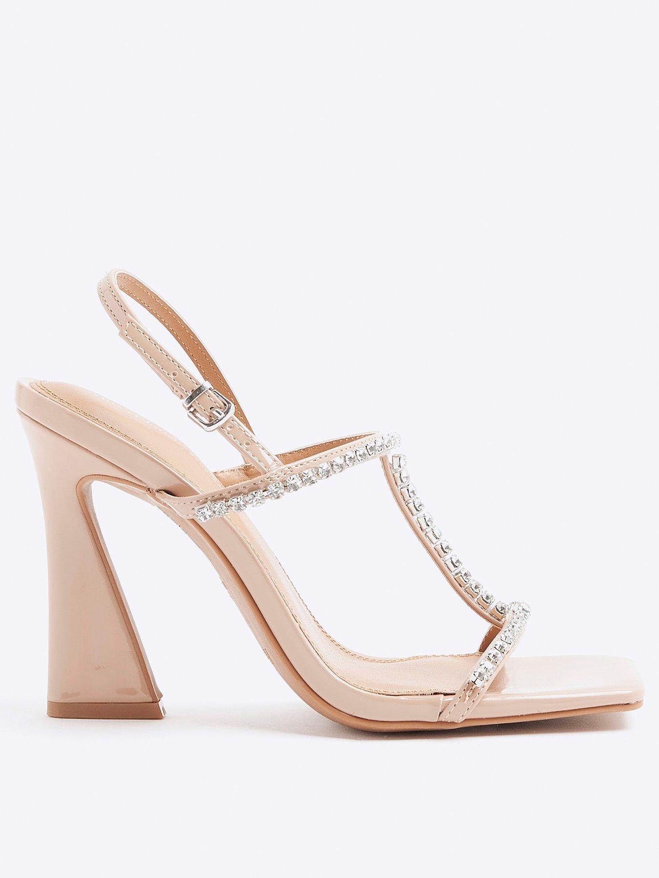 undefined Diamante T Bar Heel - Light Pink