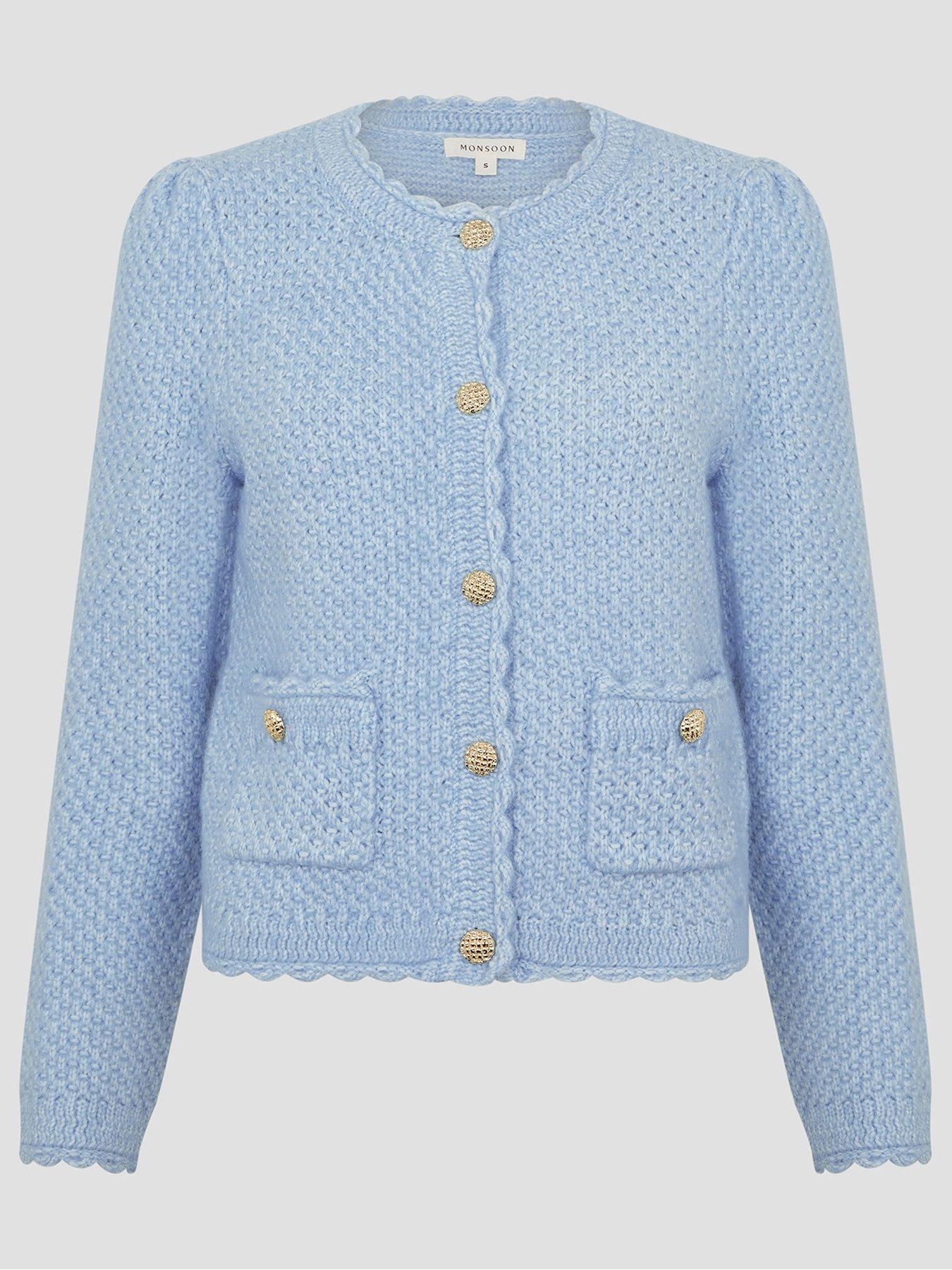  image of monsoon-suki-stitch-jacket-blue