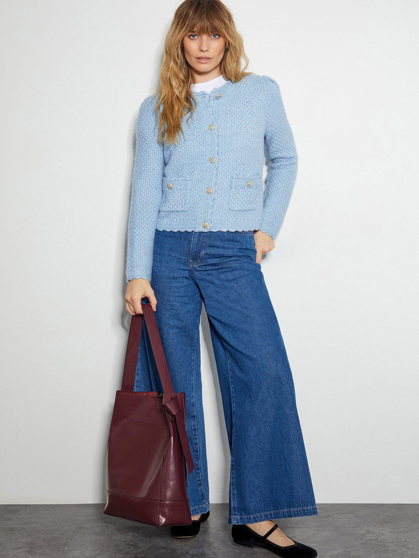  image of monsoon-suki-stitch-jacket-blue