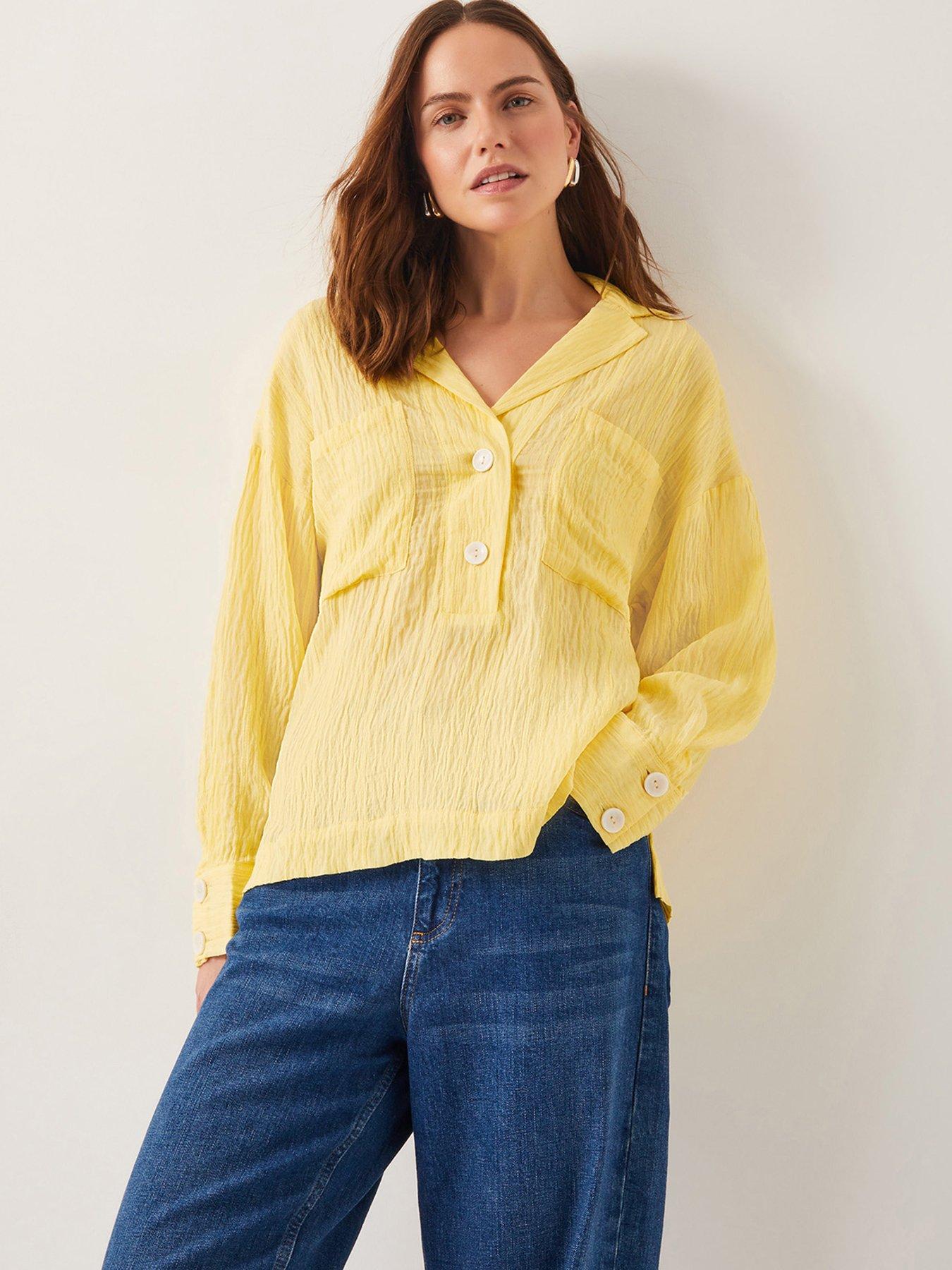 undefined Tilda Textured Shirt - Yellow