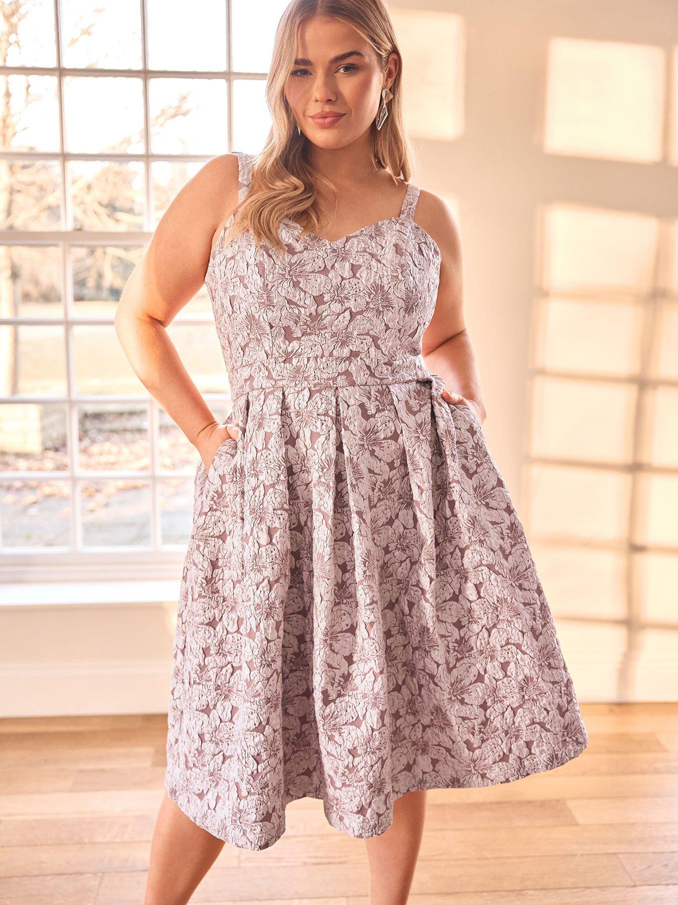 undefined Sweetheart Jacquard Prom Skater Dress