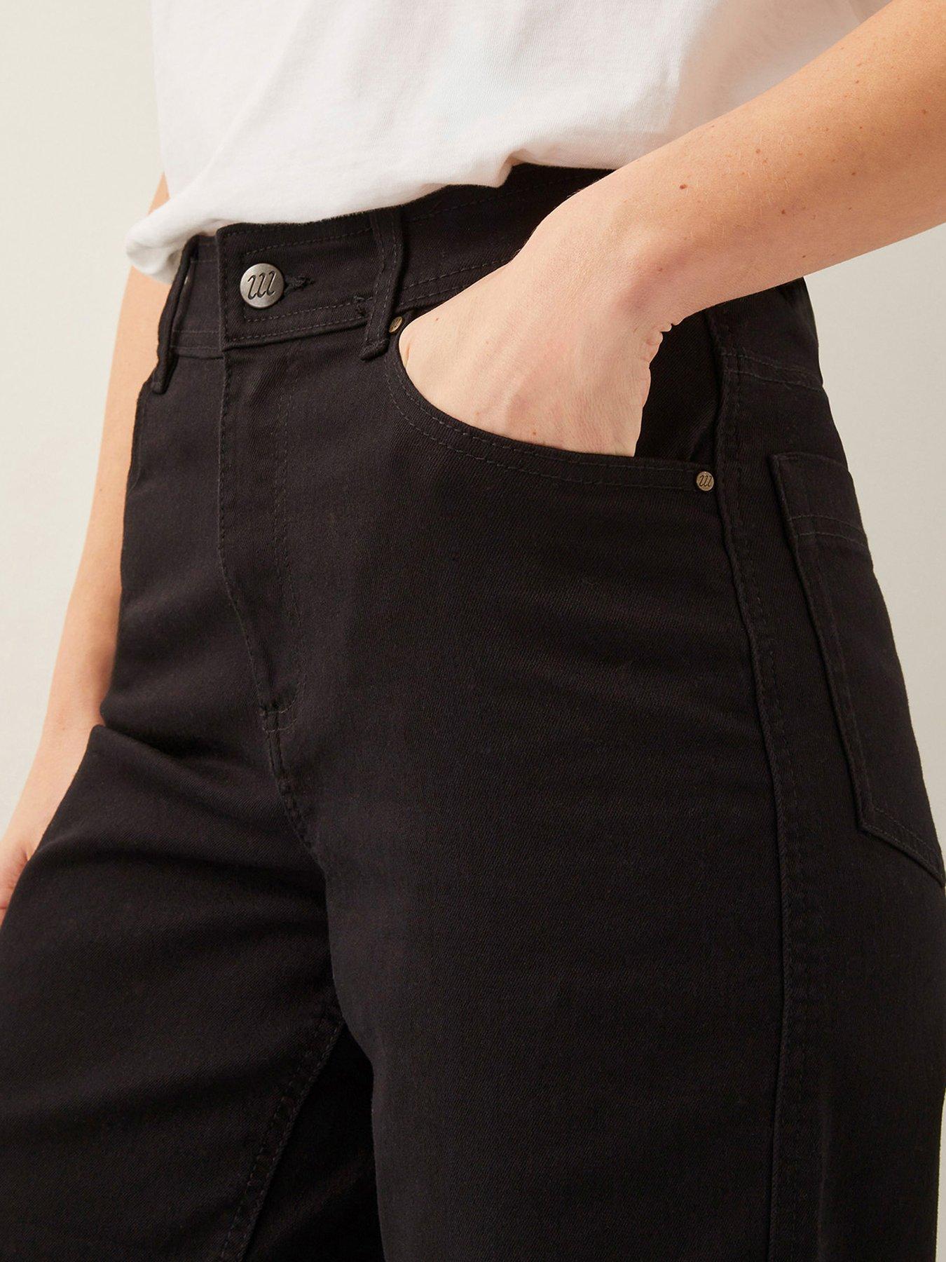  image of monsoon-hallie-crop-jean-black