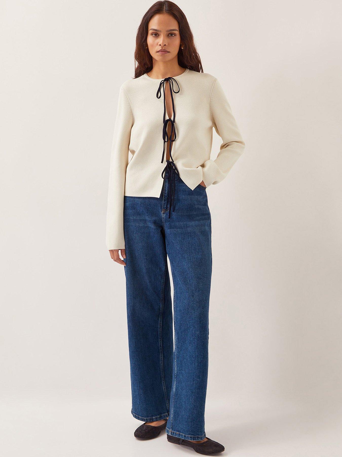  image of monsoon-tula-tie-cardigan-ivory-cream