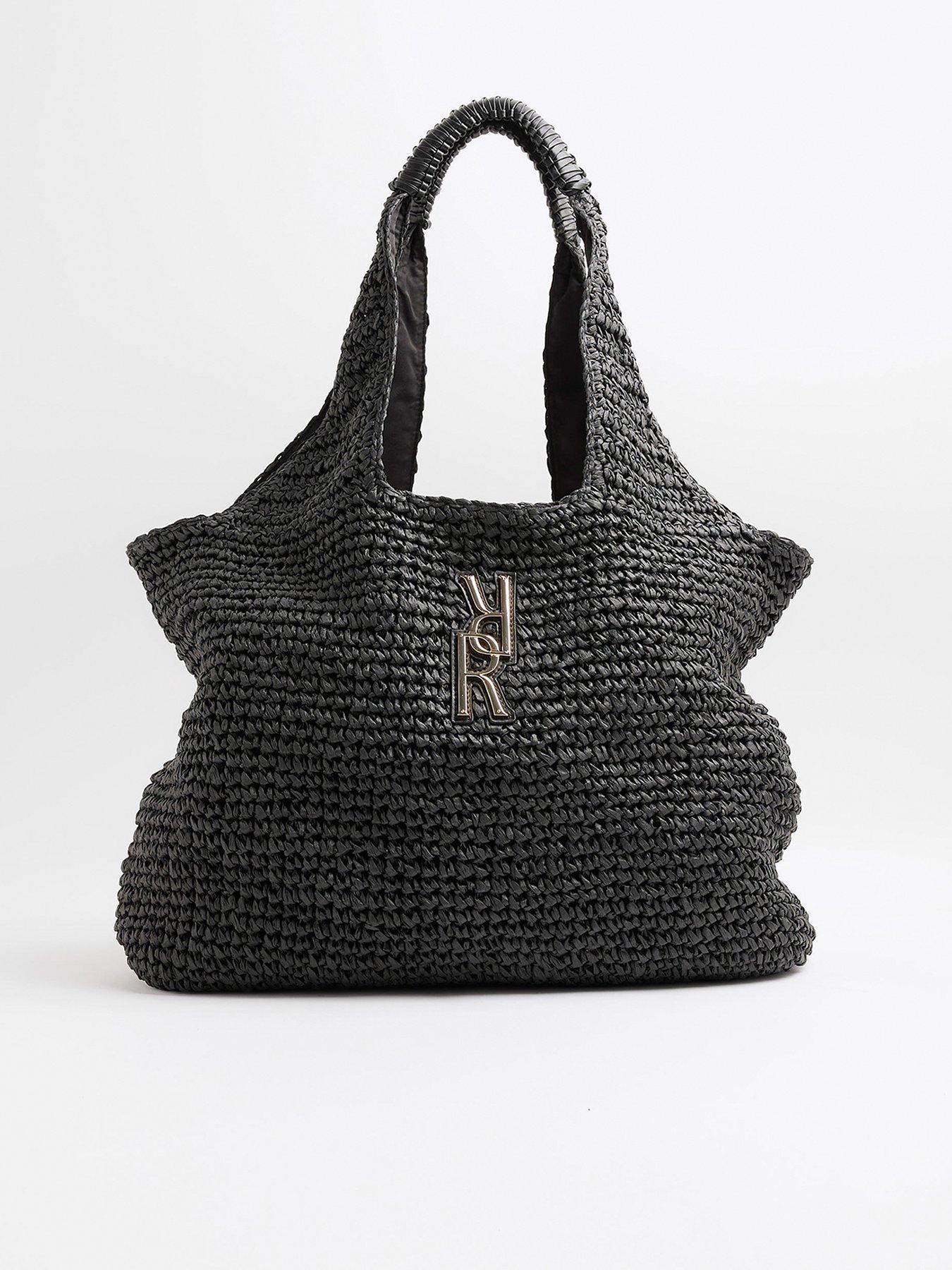 river-island-raffia-shopper-tote-black