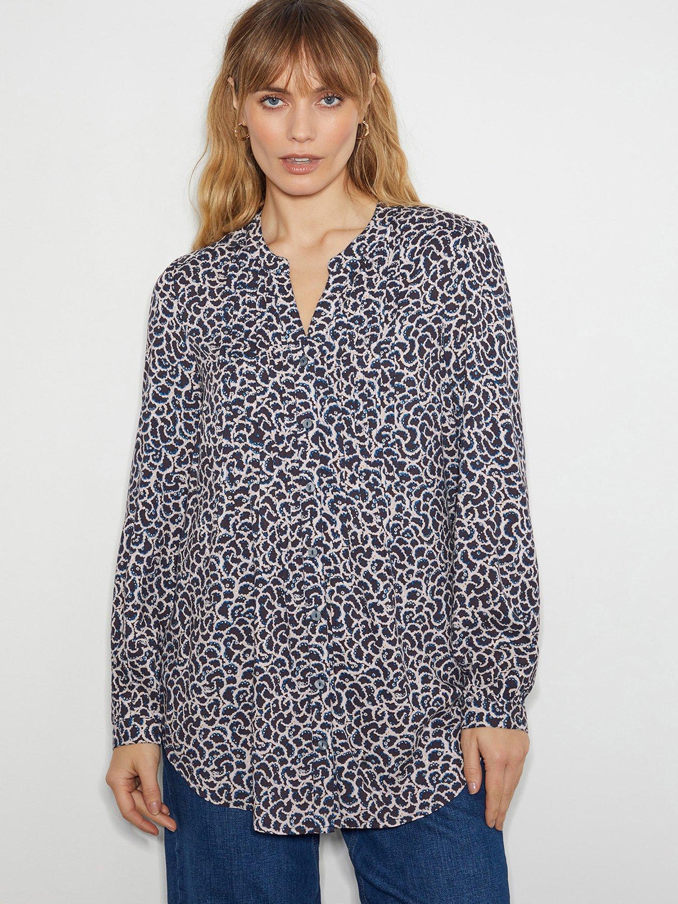  image of monsoon-molly-print-blouse-blue
