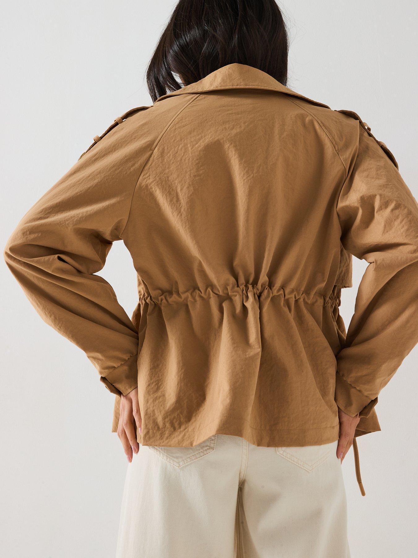  image of vero-moda-short-trench-coat-beige