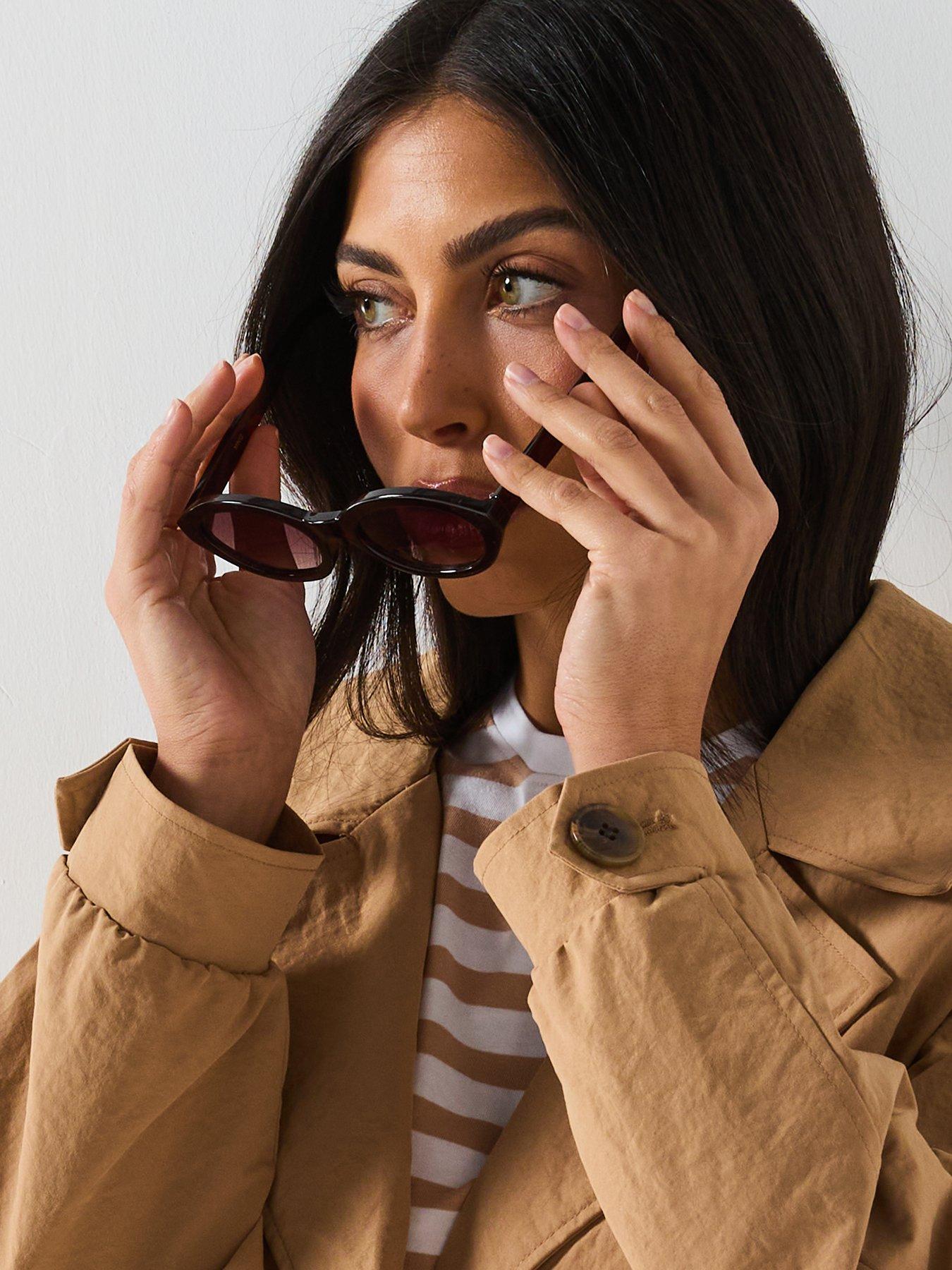  image of vero-moda-short-trench-coat-beige