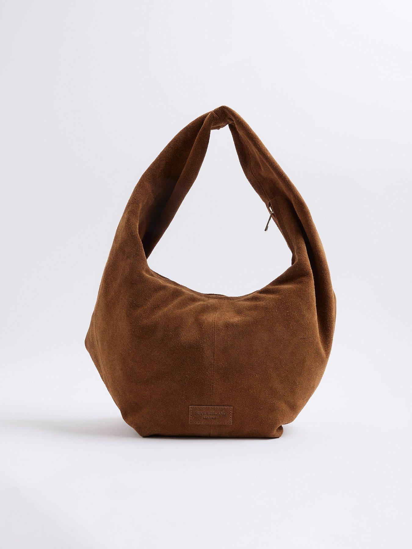 Image 2 of 4 of River Island Suede Twist Shoulder - Brown