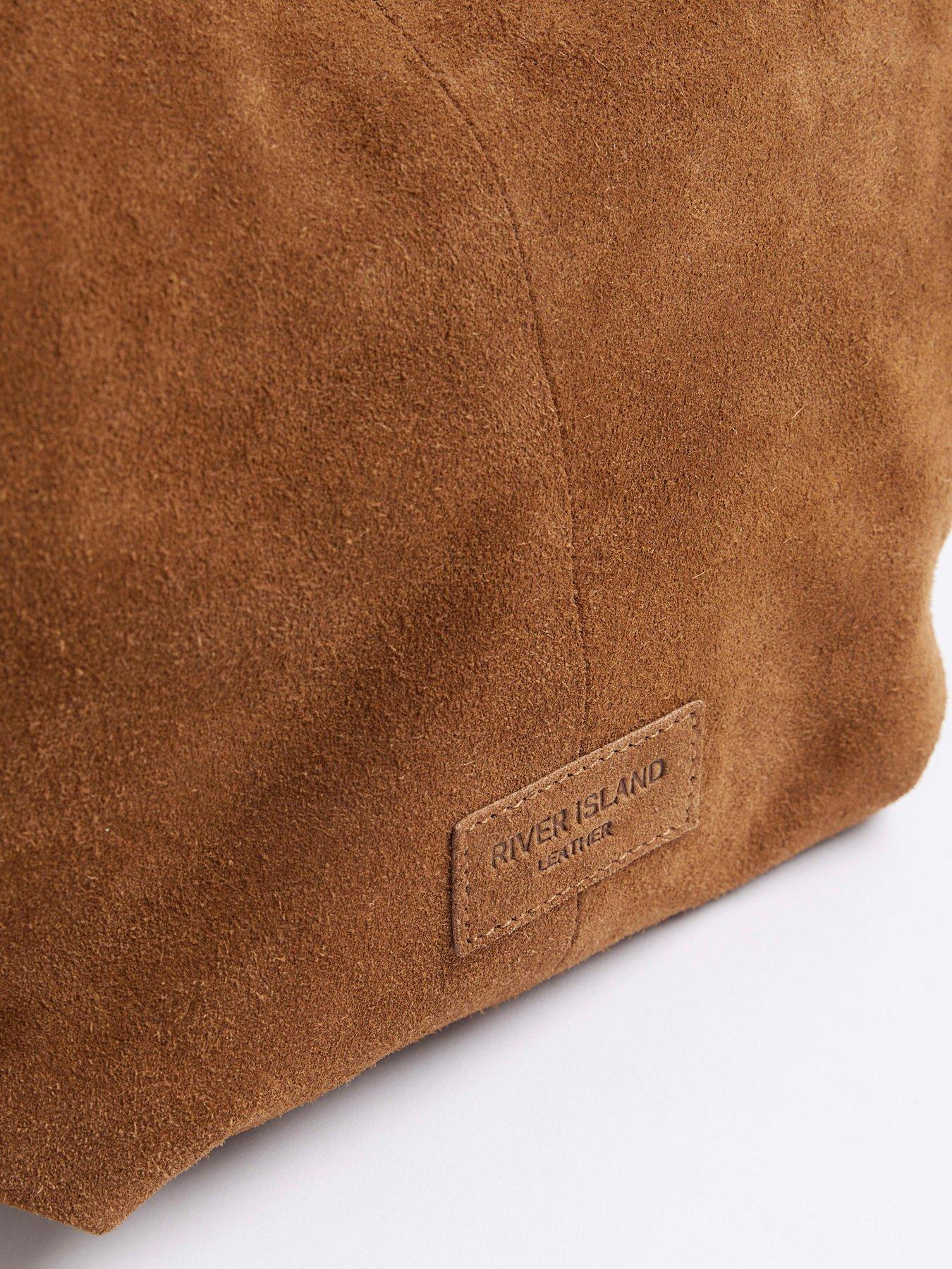 Image 4 of 4 of River Island Suede Twist Shoulder - Brown