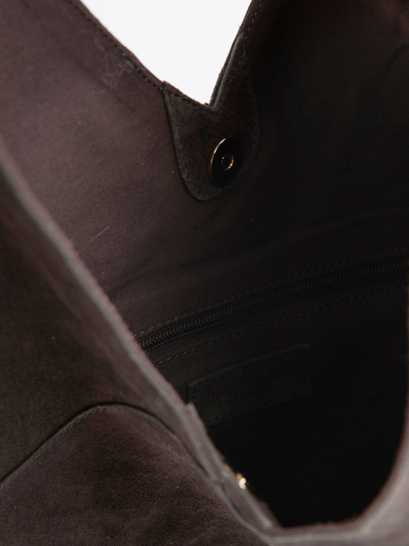 Image 5 of 5 of River Island Oversized Suede Rope Slouch - Dark Brown