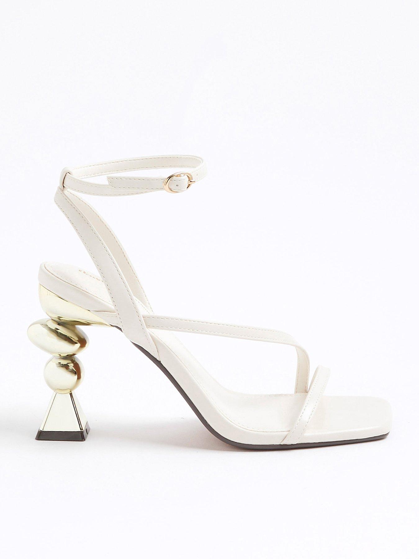 River Island Feature Heel Sandal - Cream