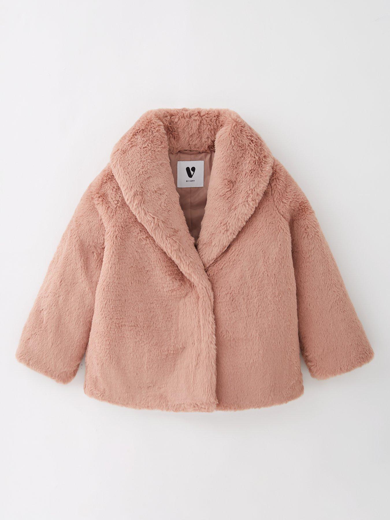 undefined Girls Teddy Coat - Pink