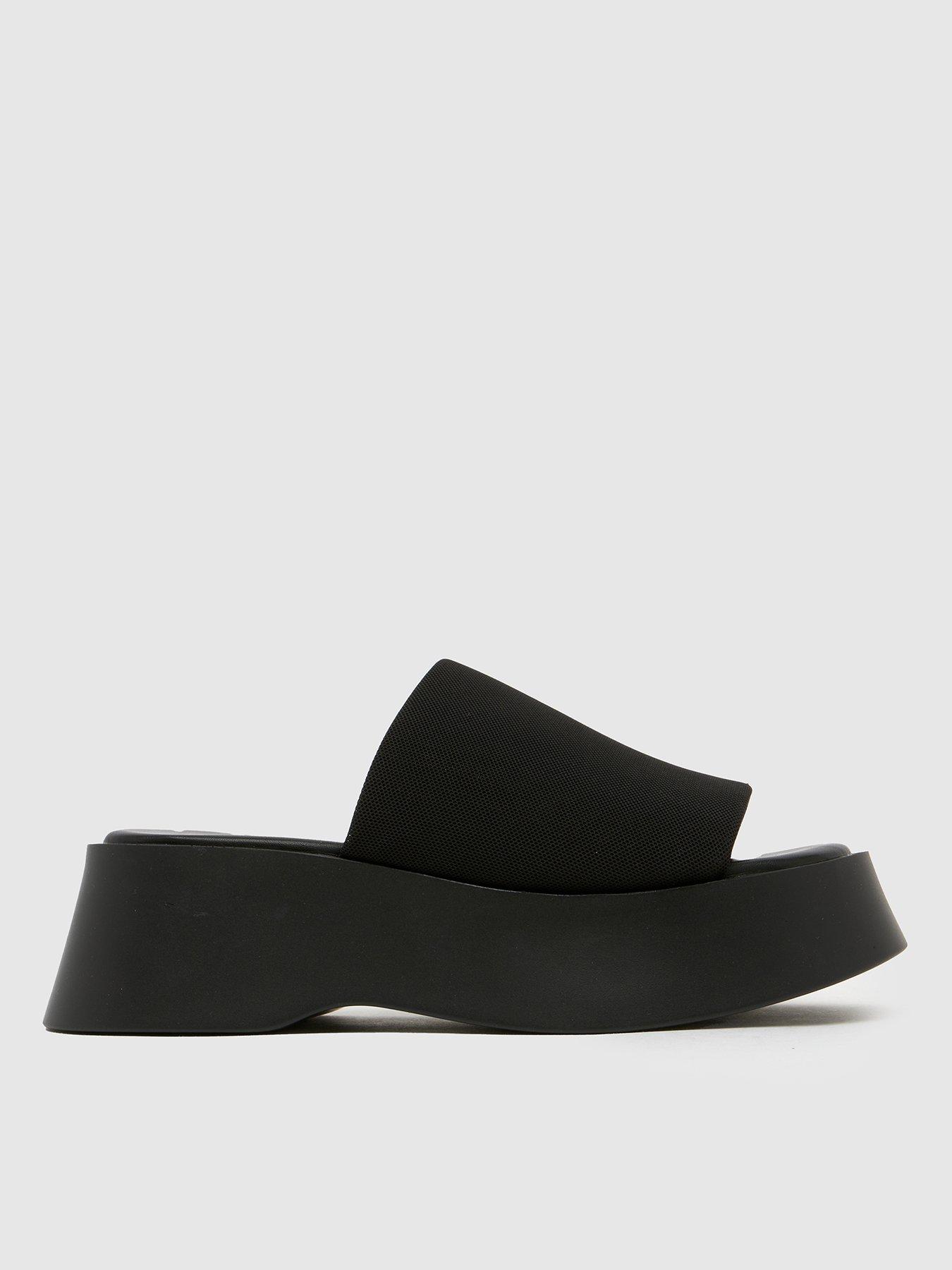  image of schuh-tash-chunky-slide-black