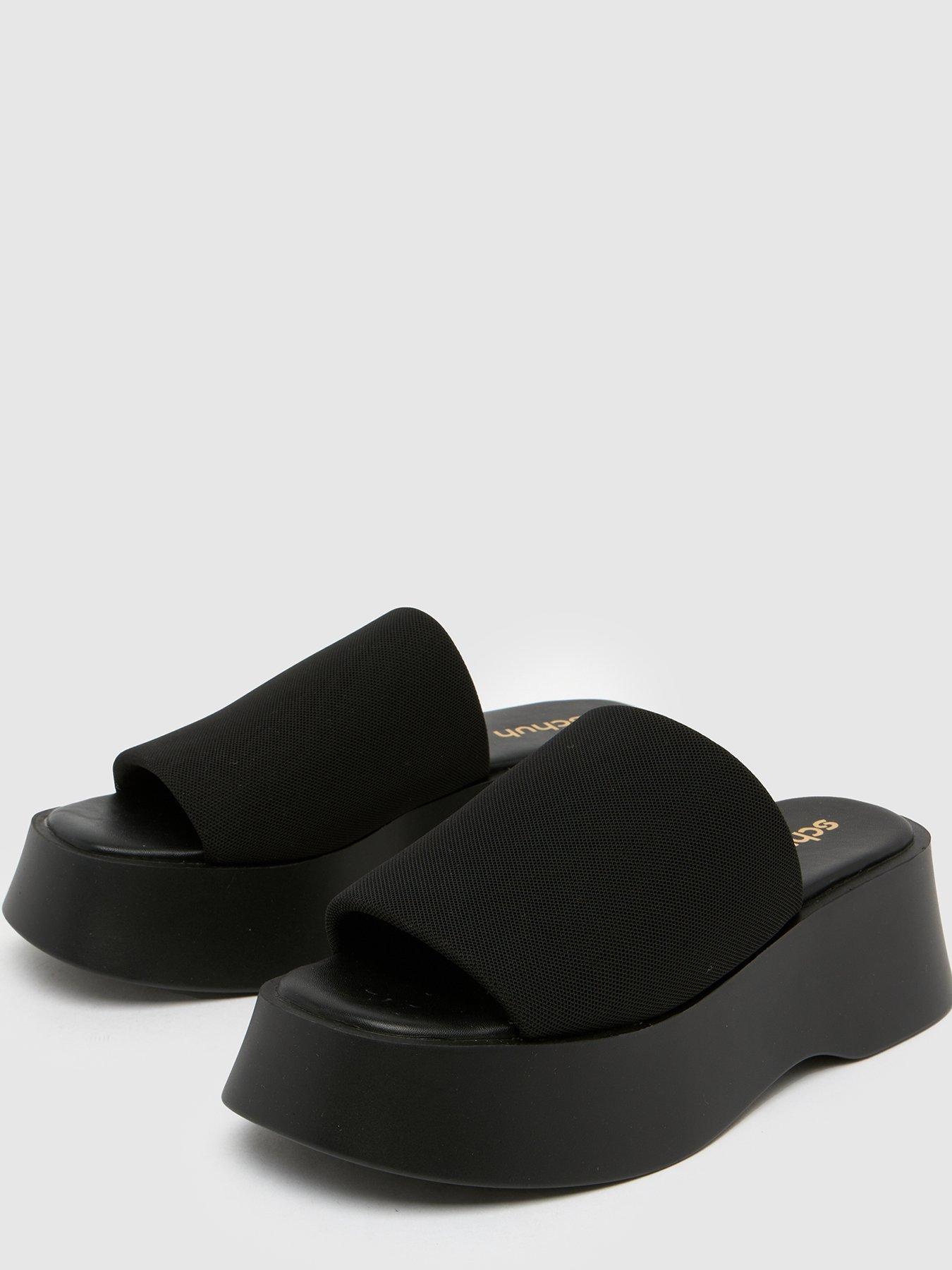  image of schuh-tash-chunky-slide-black