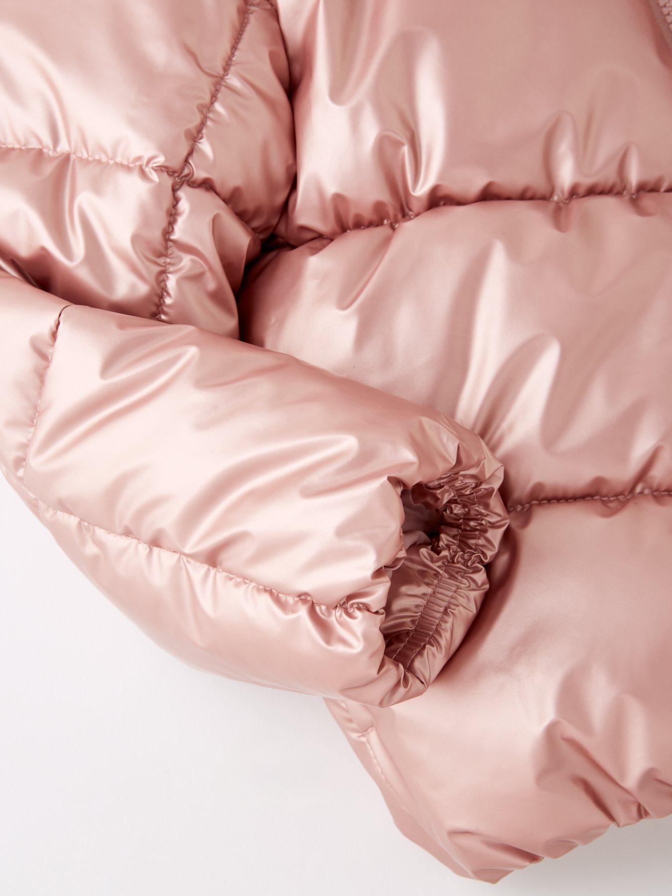  image of v-by-very-girls-metallic-padded-heavy-weight-coat-multi