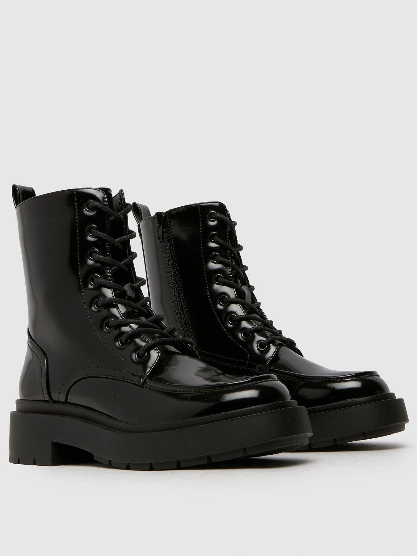  image of schuh-angie-lace-up-boots-black