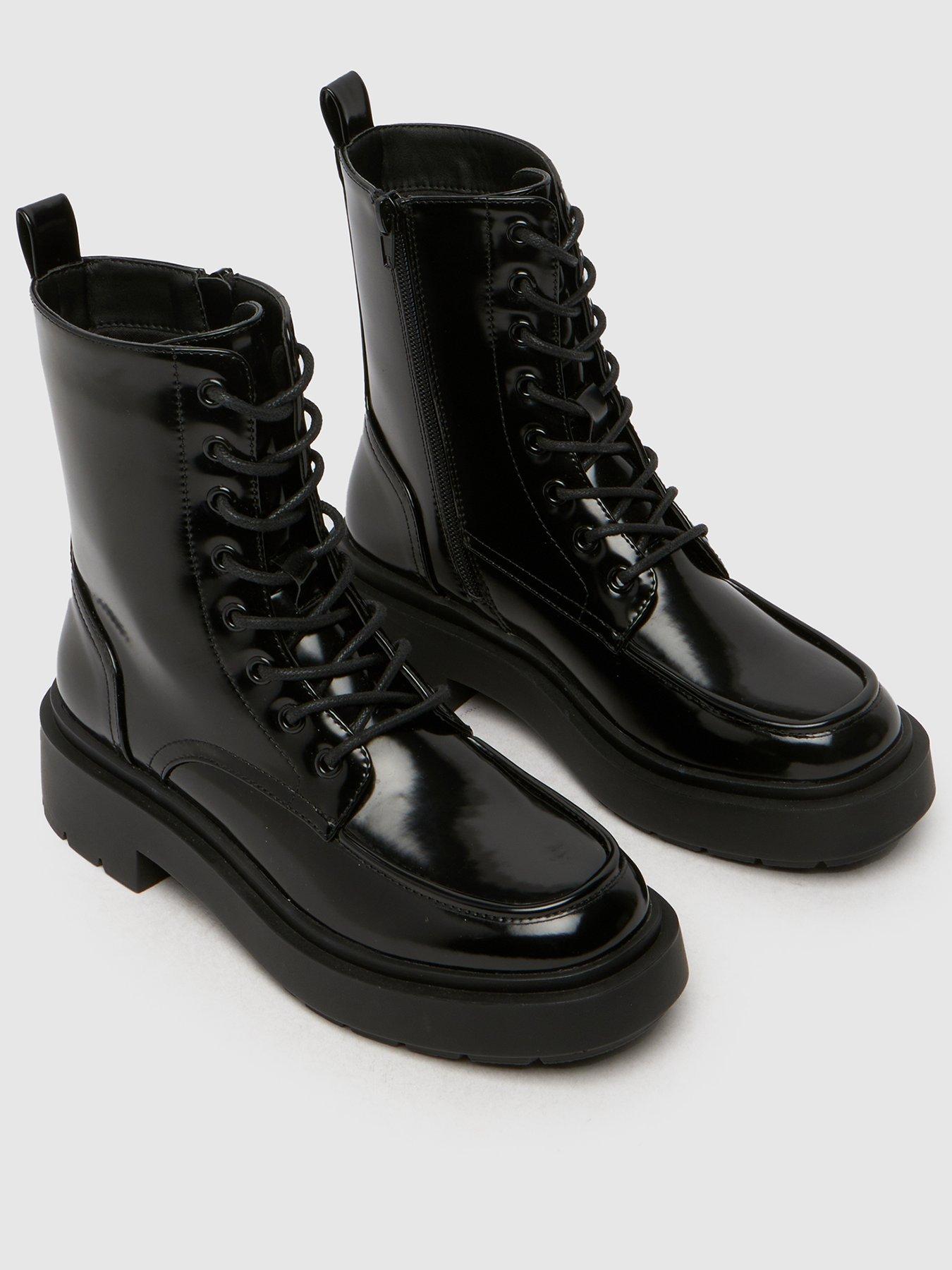  image of schuh-angie-lace-up-boots-black