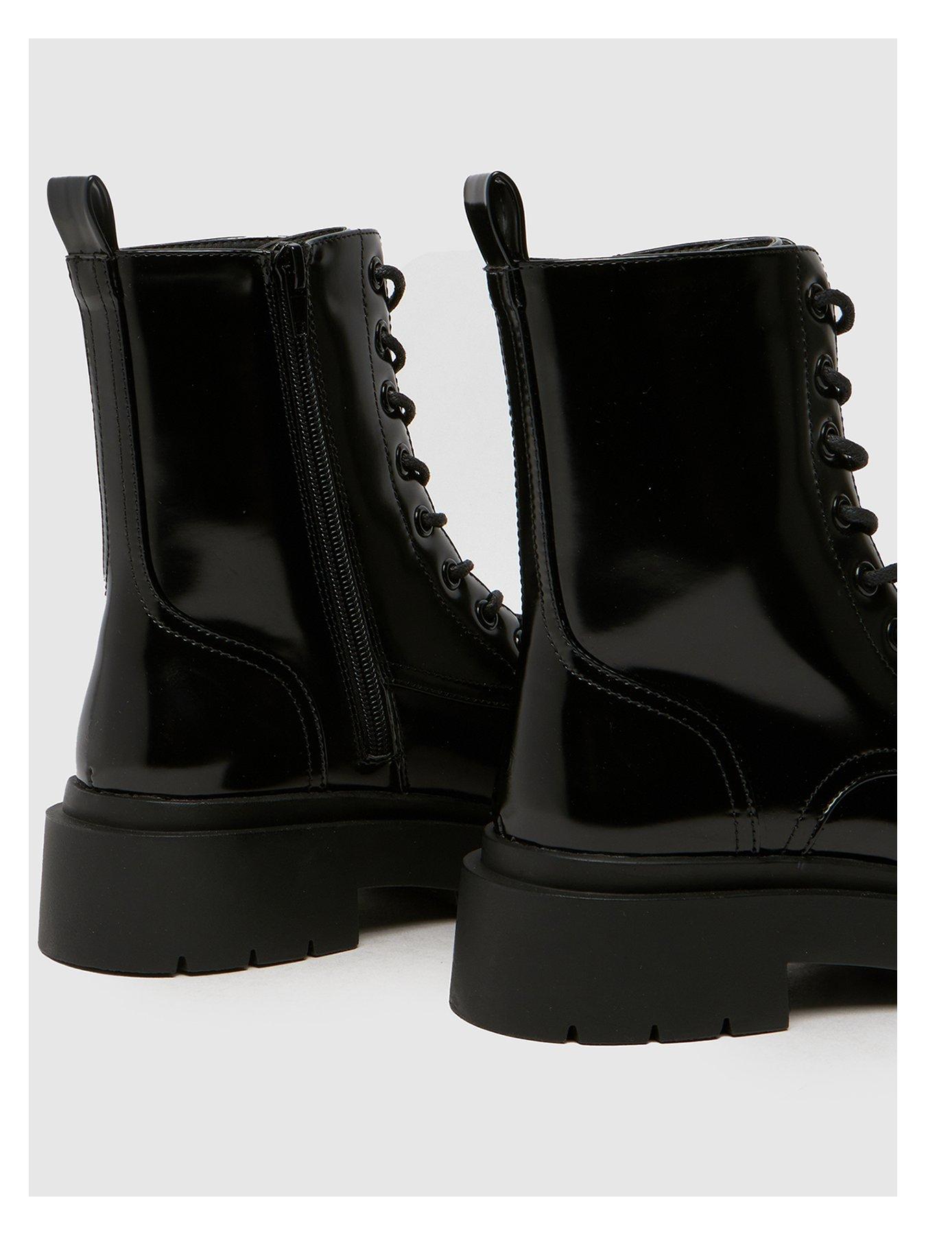  image of schuh-angie-lace-up-boots-black