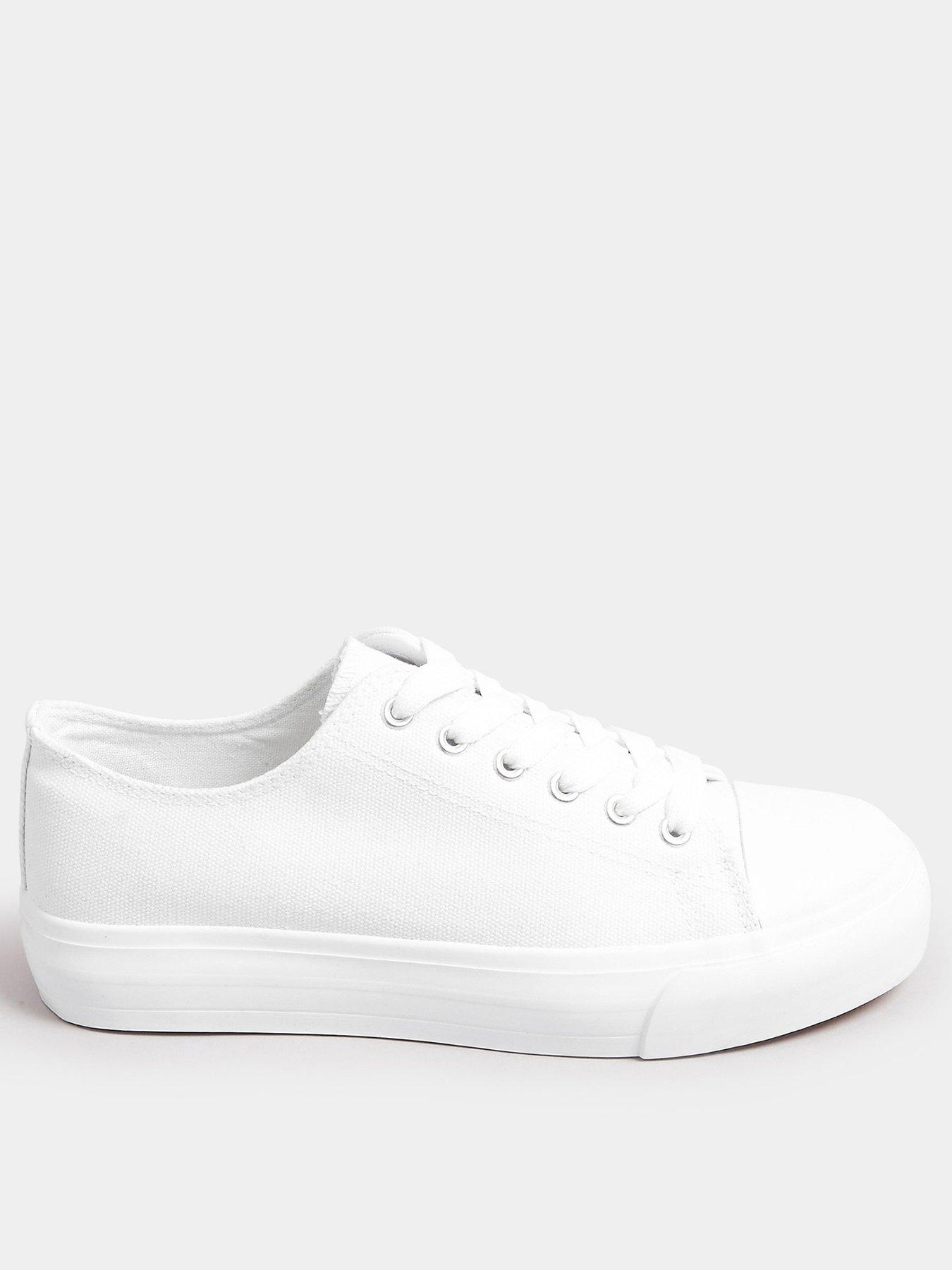 Image 1 of 4 of Yours Extra Wide Fit Canvas Trainers