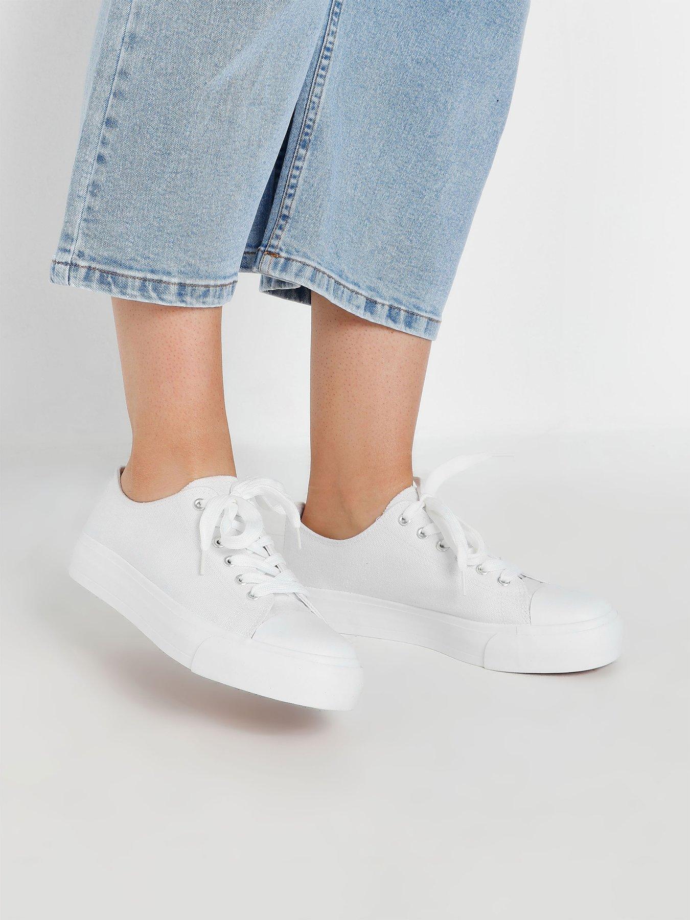 Image 4 of 4 of Yours Extra Wide Fit Canvas Trainers
