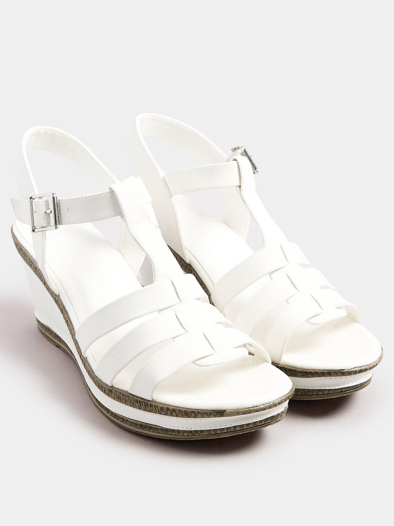  image of yours-extra-wide-fit-t-bar-heeled-wedge-sandal-black