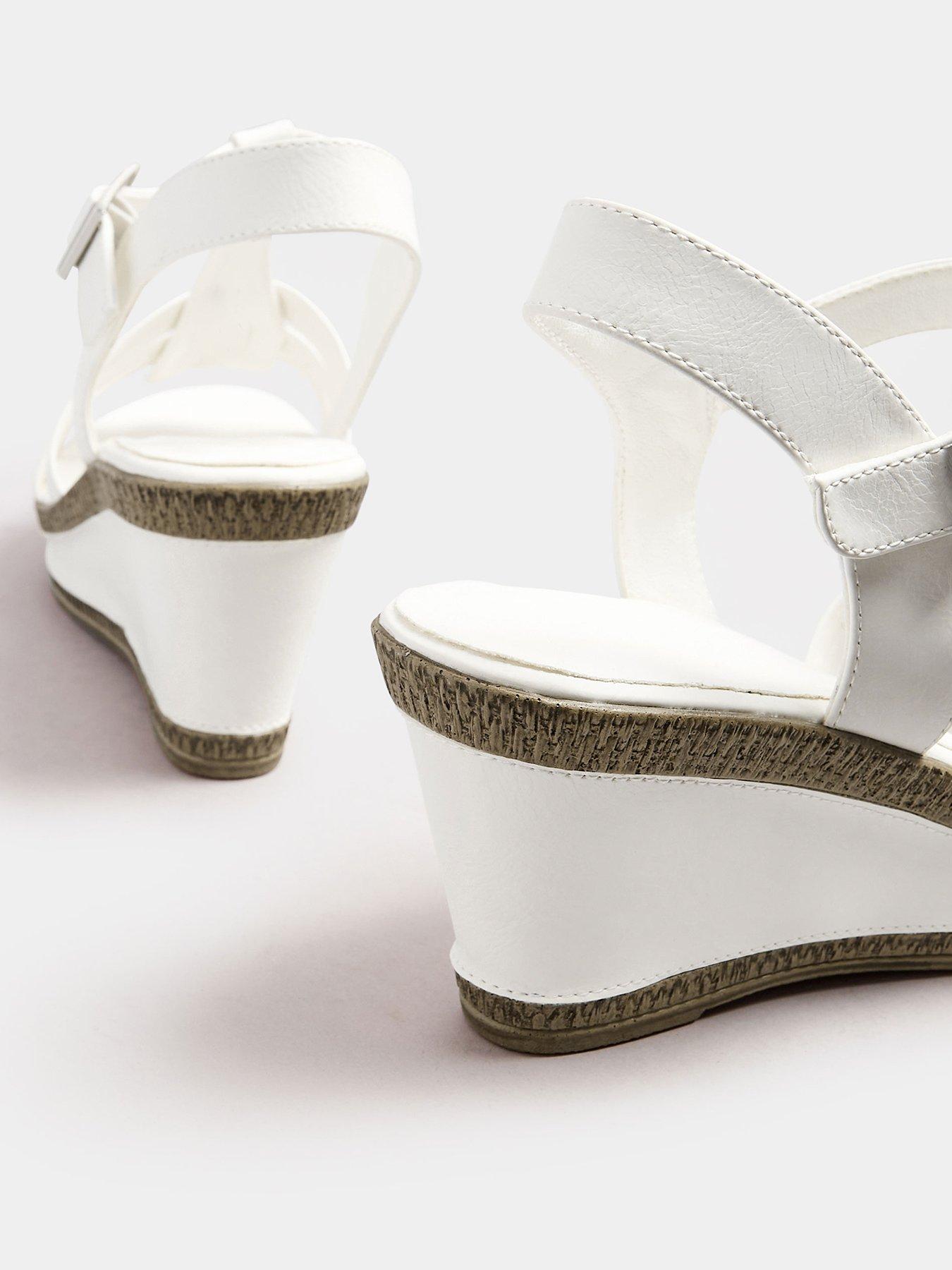  image of yours-extra-wide-fit-t-bar-heeled-wedge-sandal-black