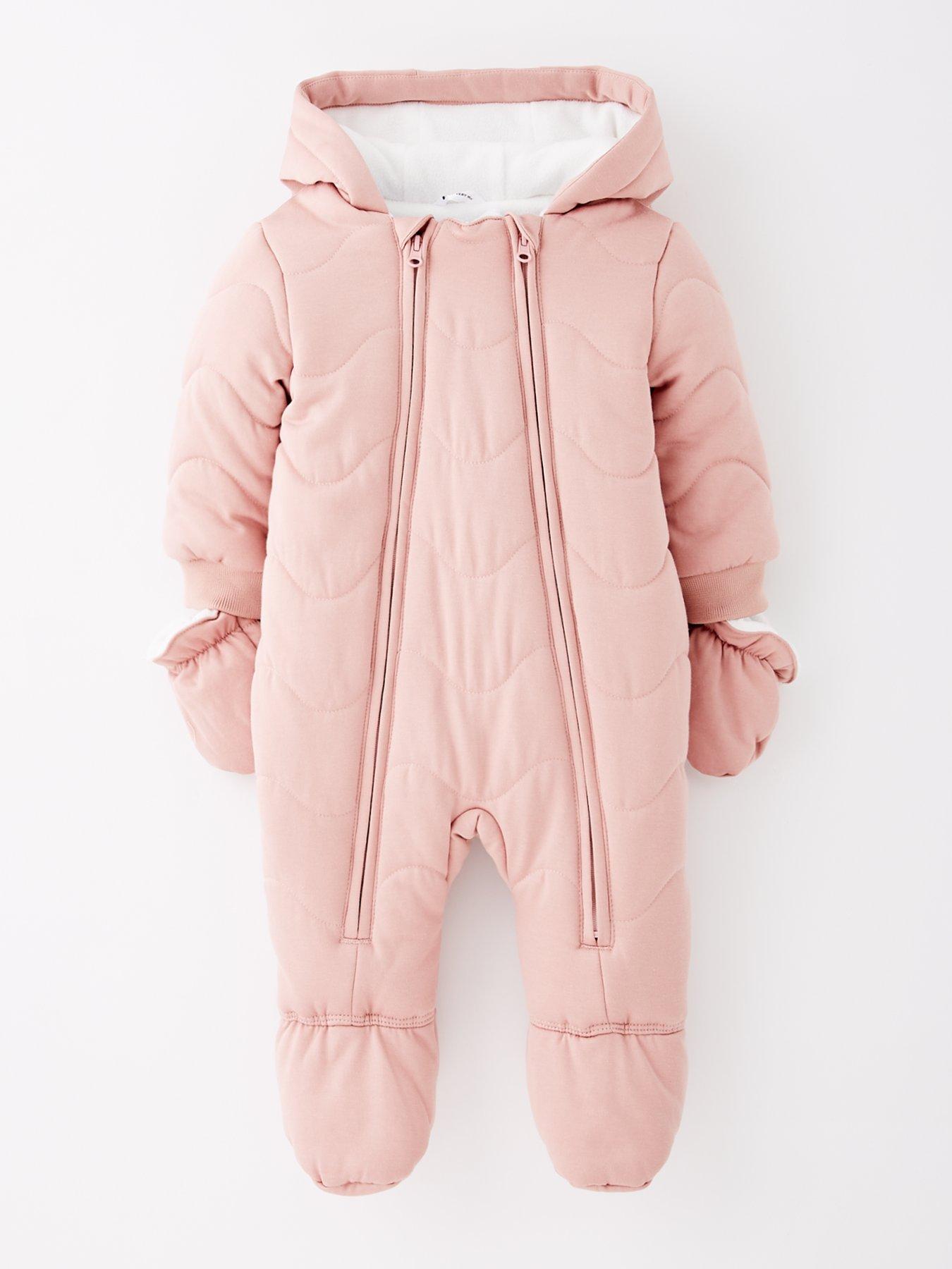 The Very Collection Baby Girl Chevron Snowsuit - Pink