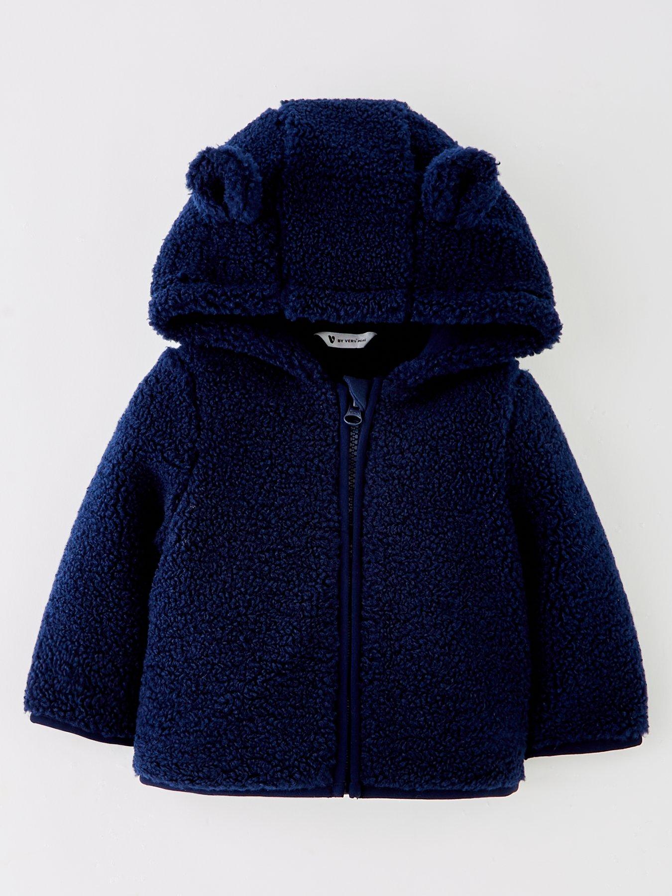 undefined Baby Boy Borg Jacket - Navy