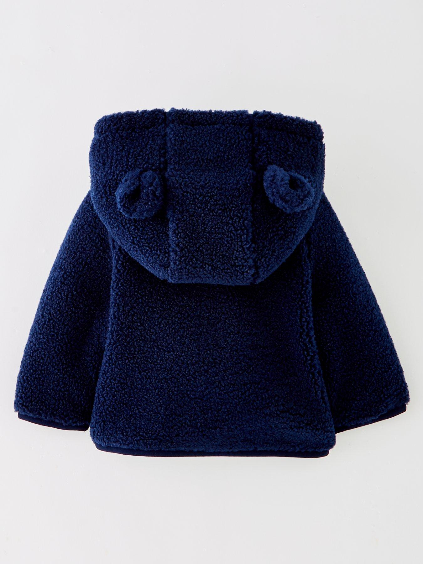 Image 2 of 4 of Mini V by Very Baby Boy Borg Jacket - Navy