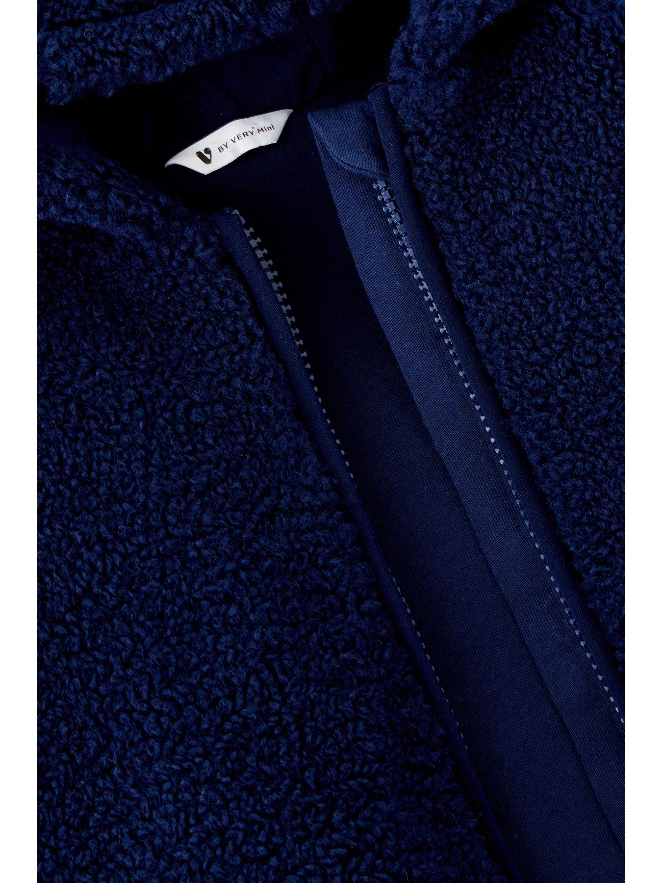 Image 3 of 4 of Mini V by Very Baby Boy Borg Jacket - Navy