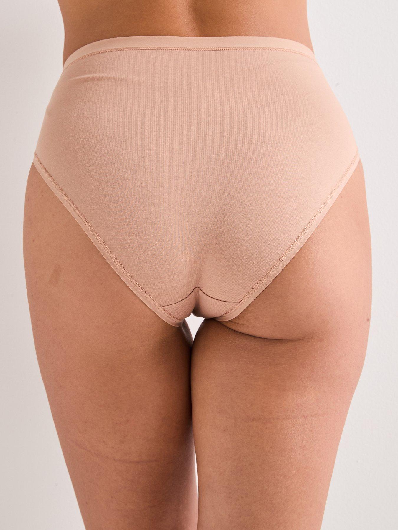 Image 3 of 5 of Everyday 5Pk Plain Cotton Full High Waisted Briefs - Multi