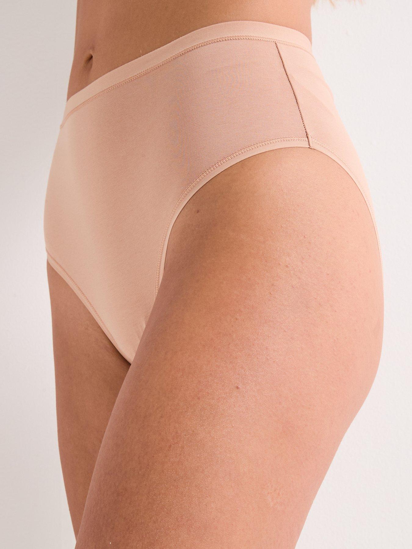 Image 4 of 5 of Everyday 5Pk Plain Cotton Full High Waisted Briefs - Multi