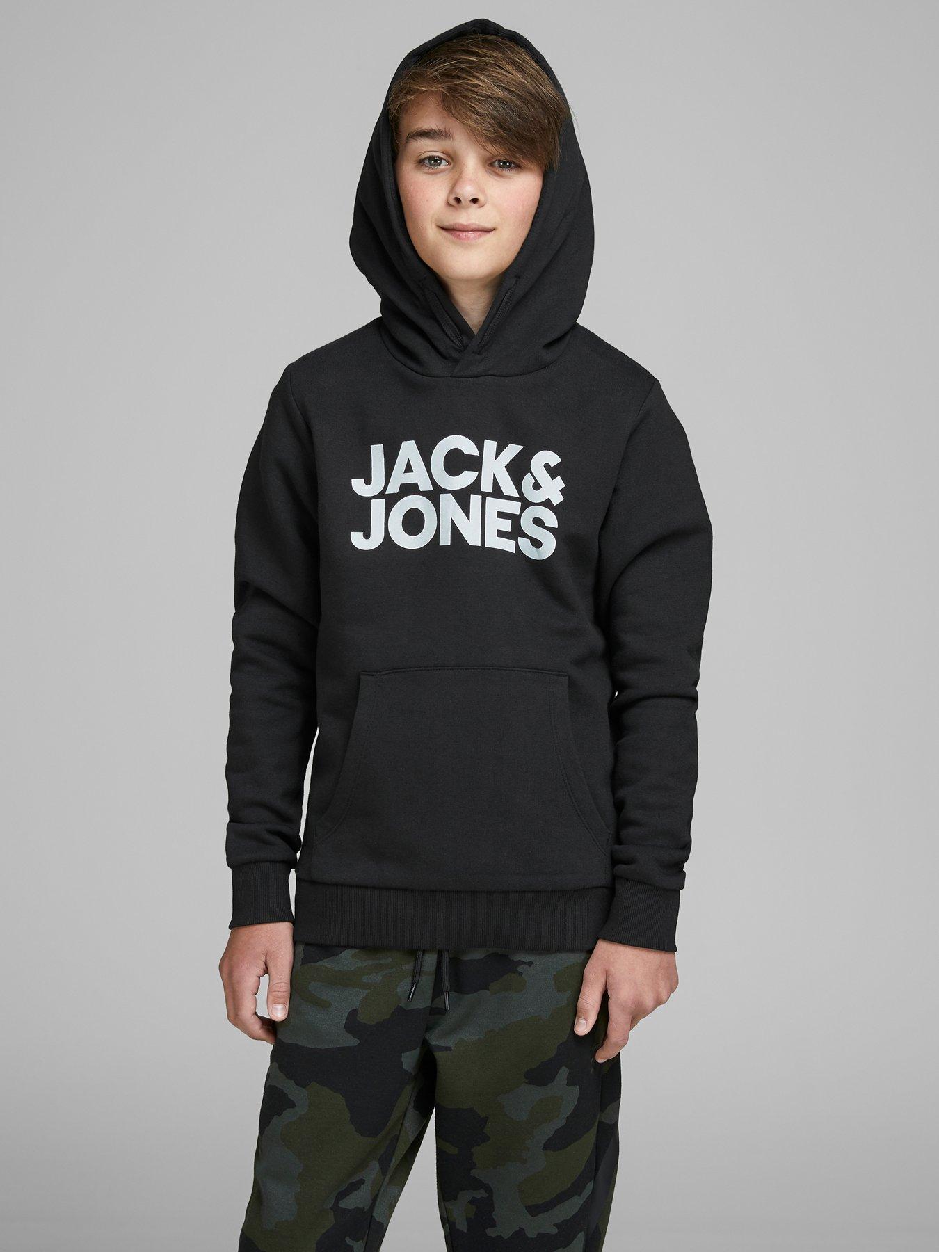 undefined Boys Corp Logo Hoodie - Black