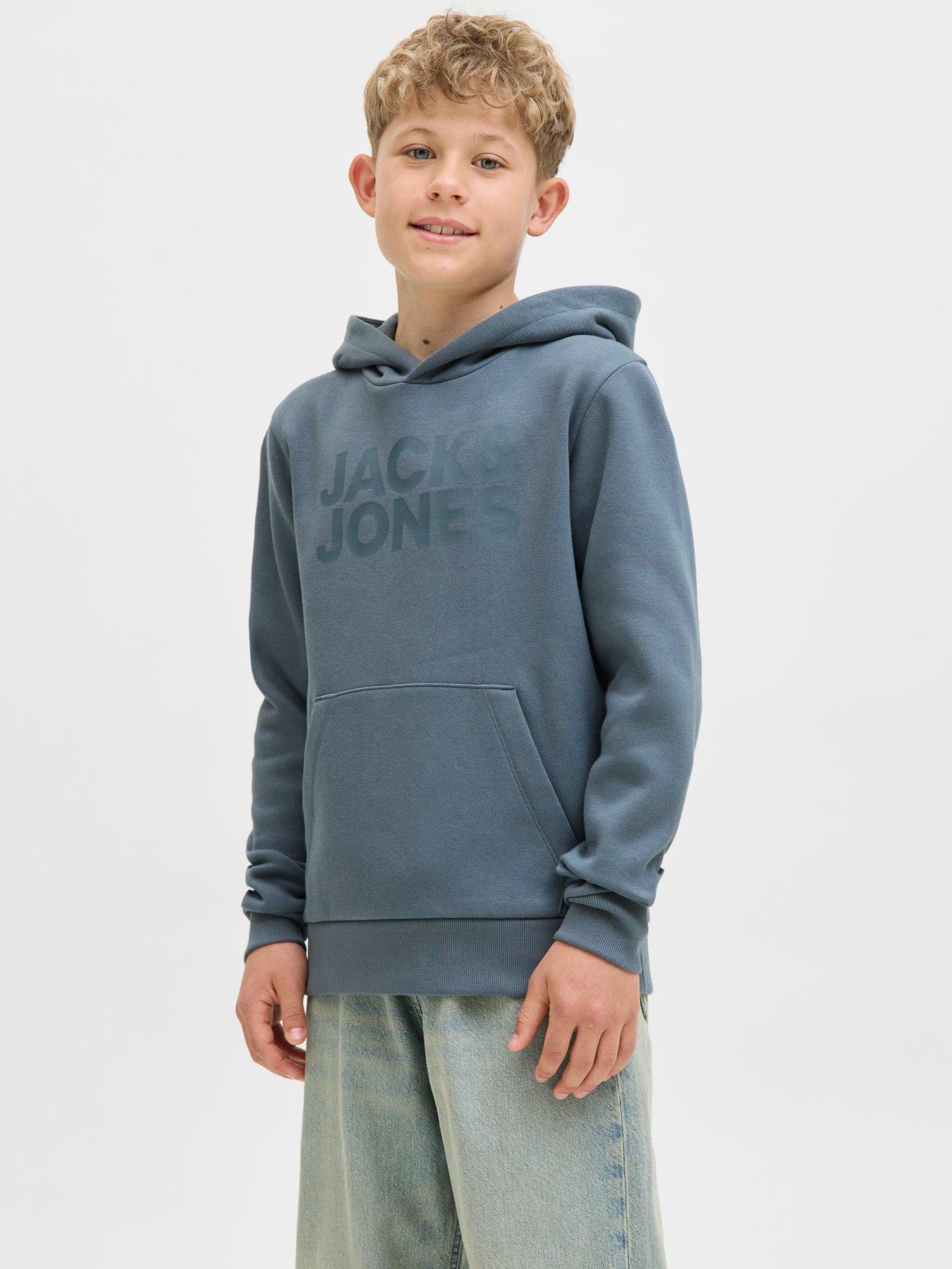 Image 1 of 6 of Jack & Jones Junior Boys Corp Logo Hoodie - Blue